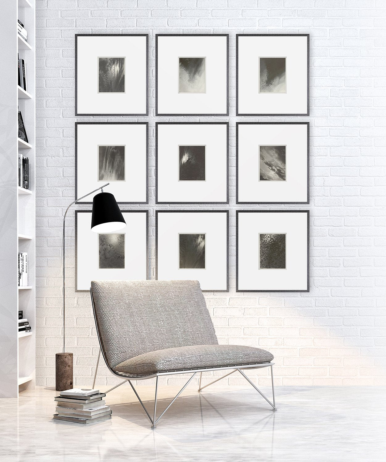 side view of Cloud Sequence Stieglitz V luxury Artwork