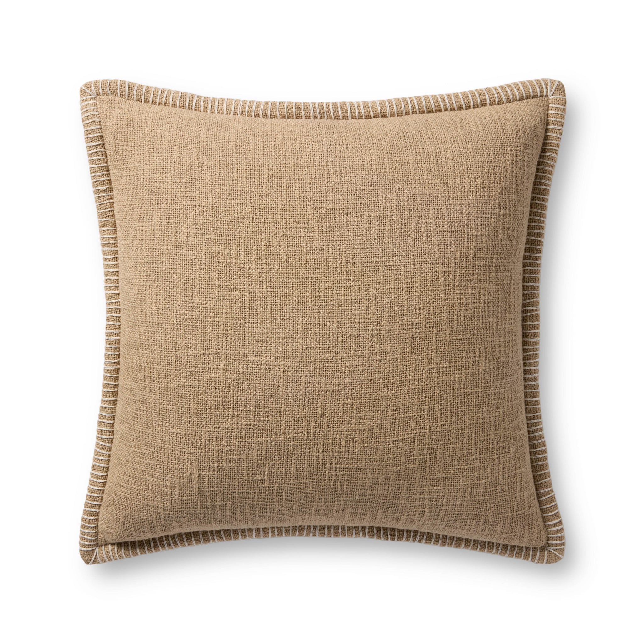 Tan Pillow (Pattern 1) — a Loloi pillow at Laurie Yapp Home.