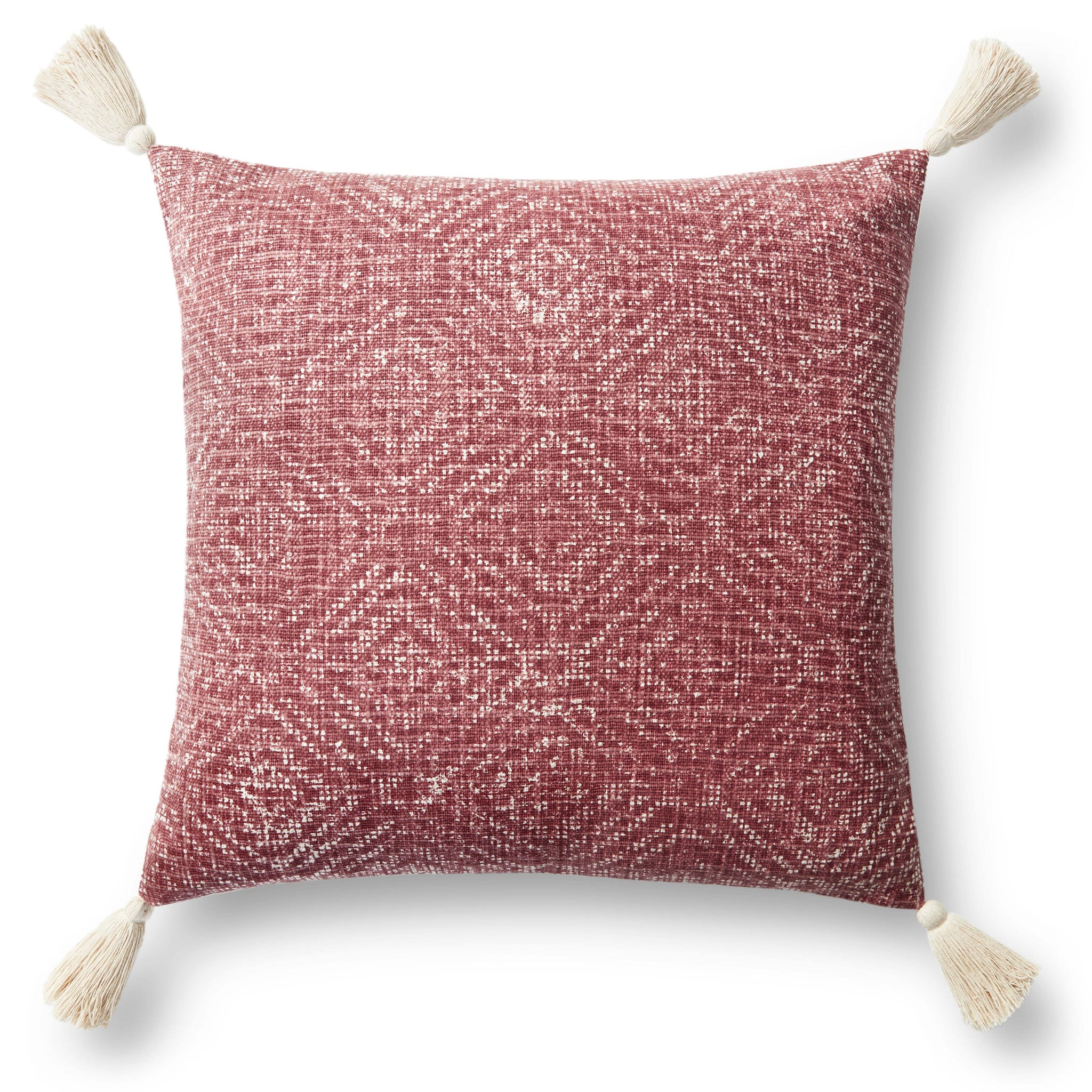 Red Pillow (Pattern 1) — a Loloi pillow at Laurie Yapp Home.