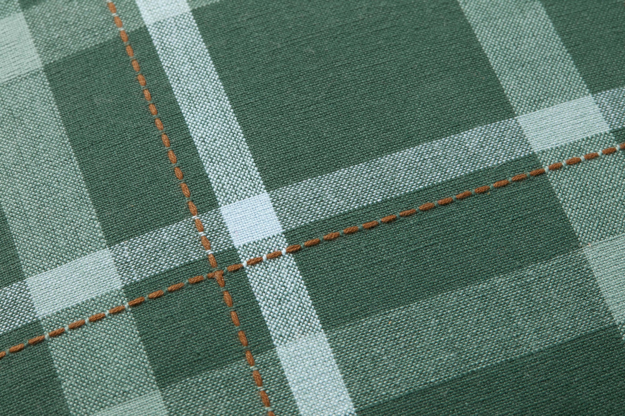 Ralph Green / Multi Pillow shown from a different angle to reveal its pattern.