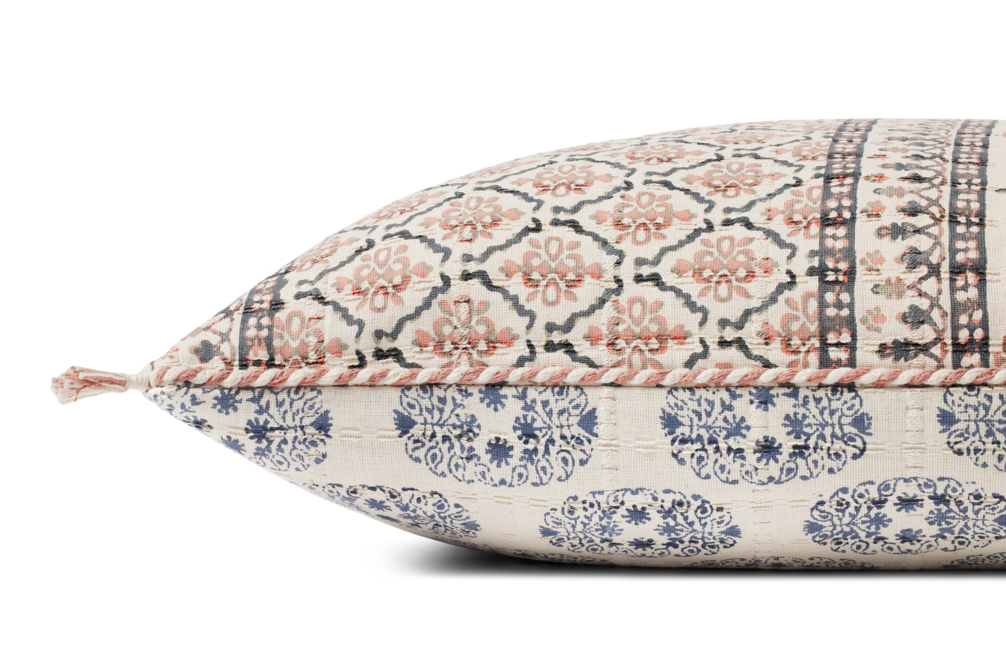 Pink / Multi Pillow shown from a different angle to reveal its pattern.