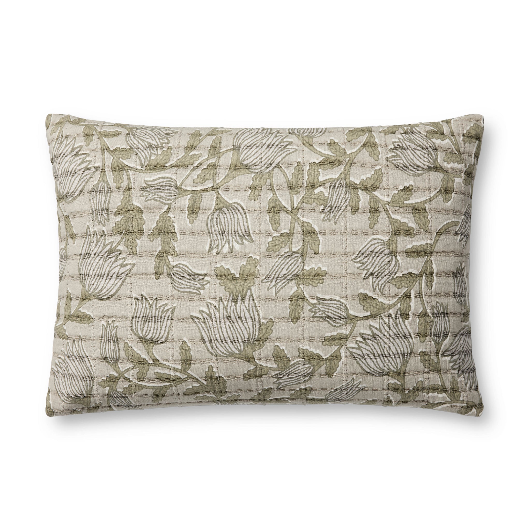 Natural / Sage Pillow — a Loloi pillow at Laurie Yapp Home.