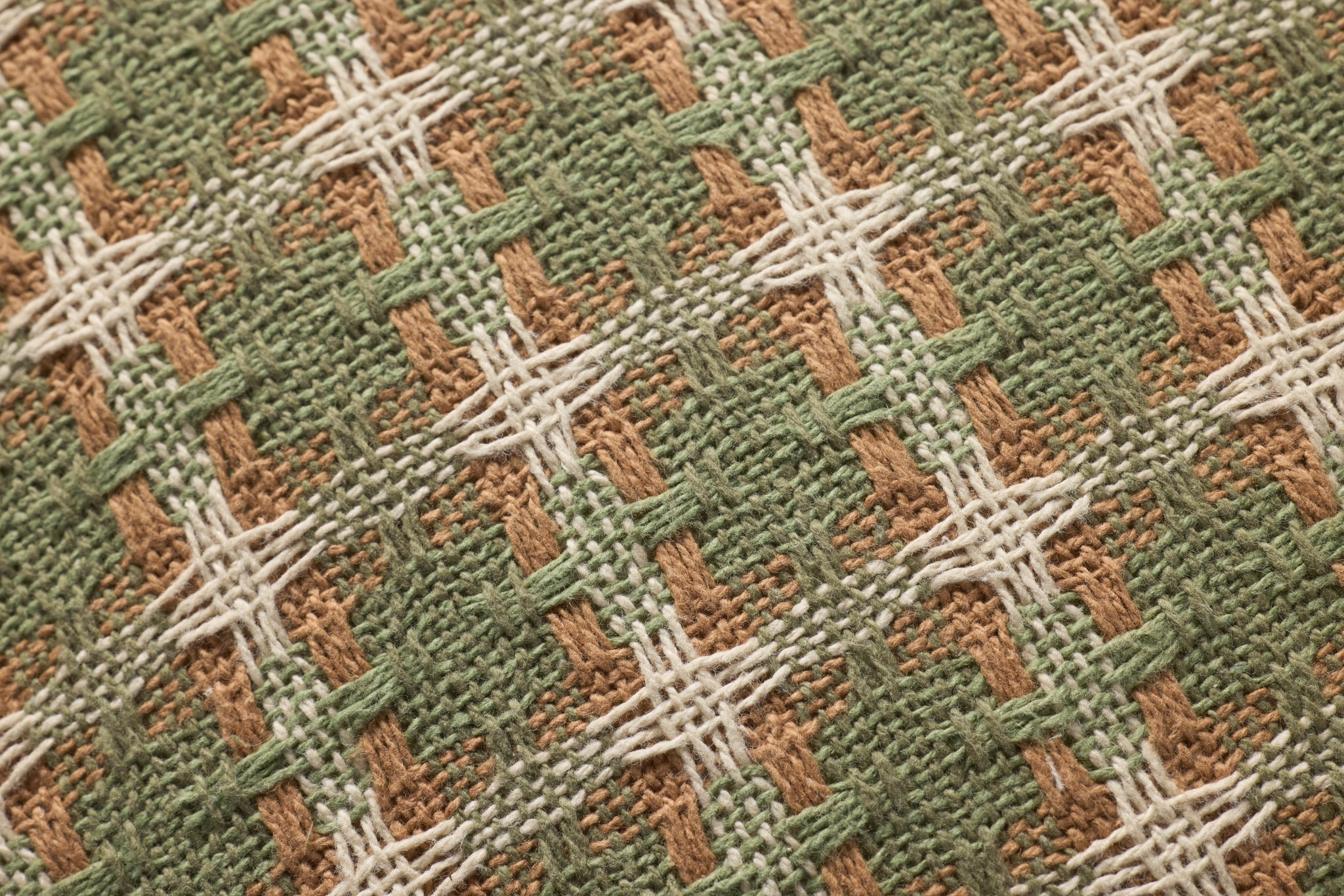 Green / Multi Pillow shown from a different angle to reveal its pattern.