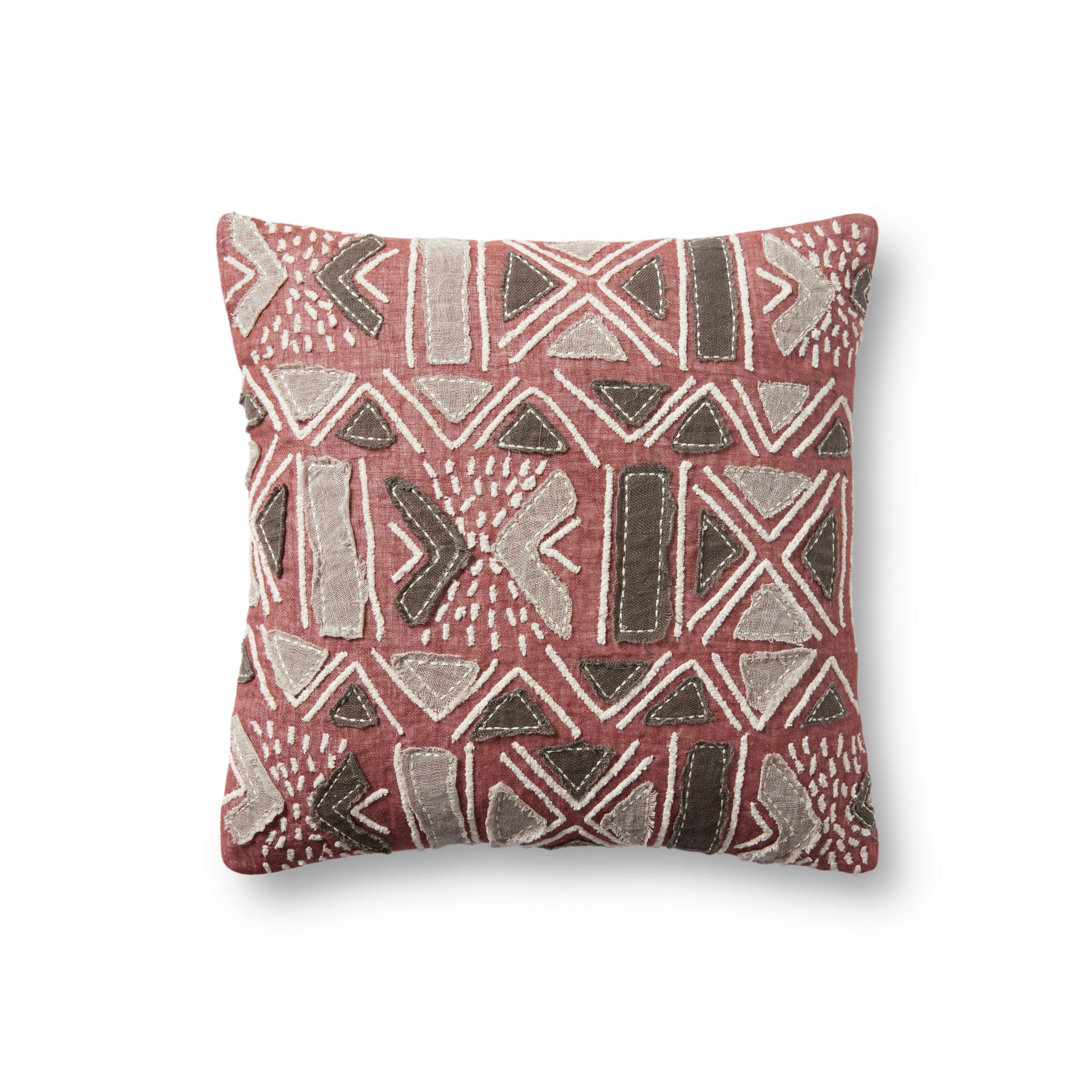 Rust / Multi Pillow (Pattern 3) — a Loloi pillow at Laurie Yapp Home.