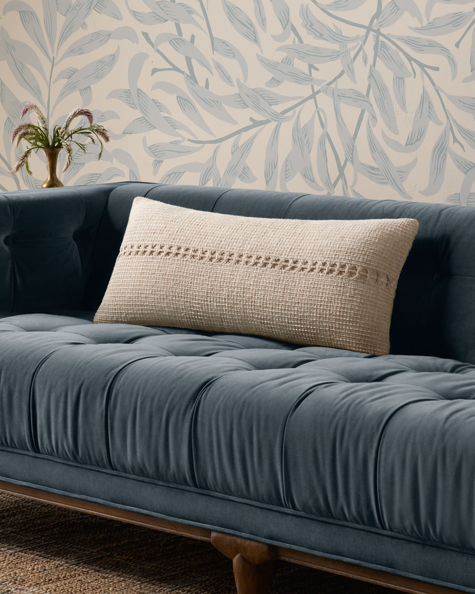 Harvey Ivory Pillow shown from another angle.