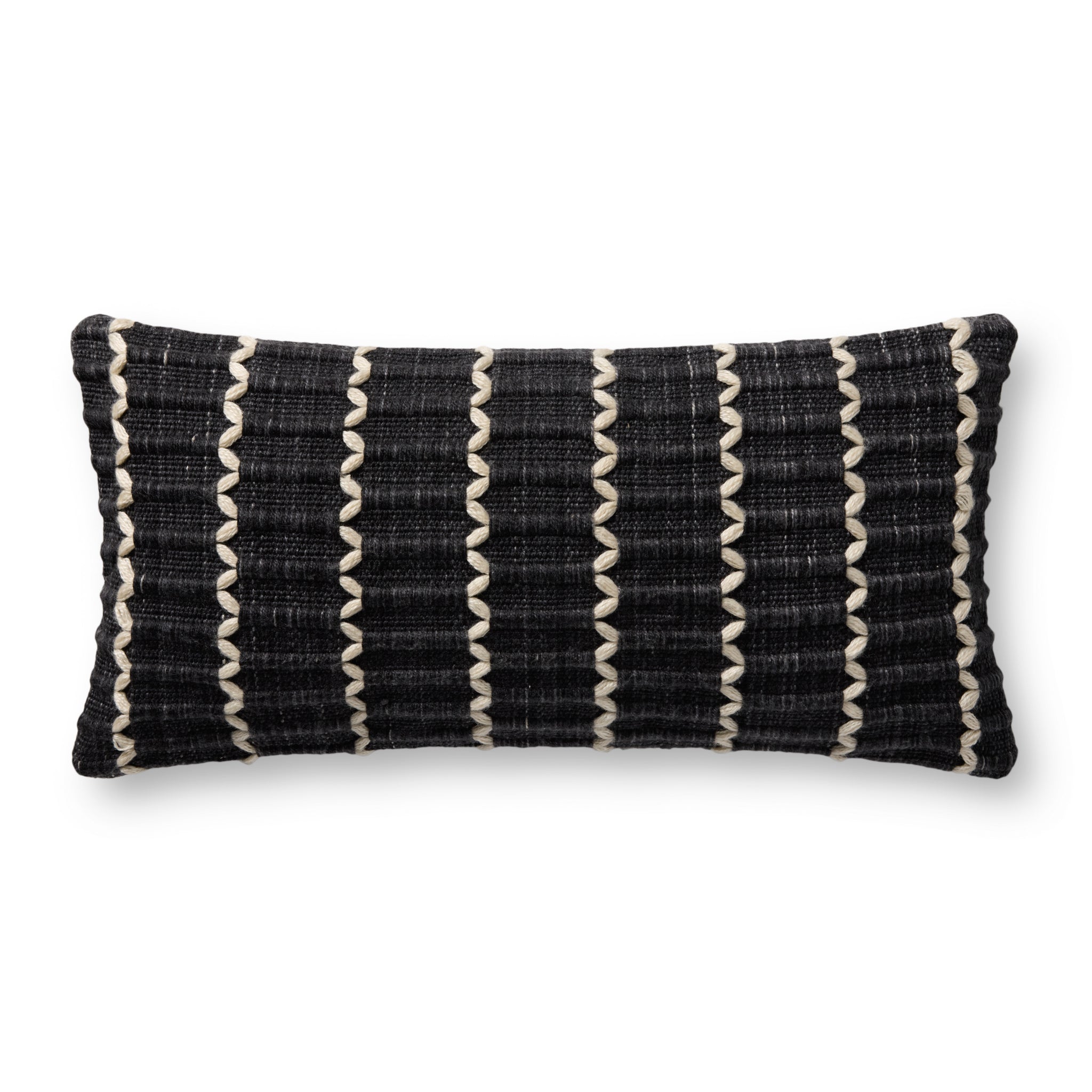 Black Pillow (Pattern 5) — a Loloi pillow at Laurie Yapp Home.
