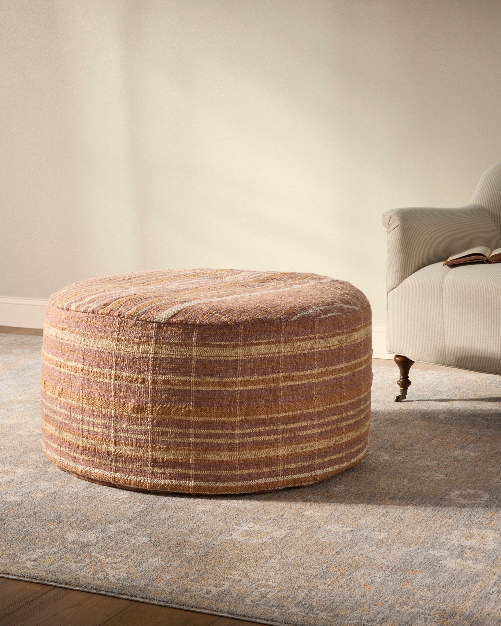 Wallace Clay Clay Pouf shown from another angle.