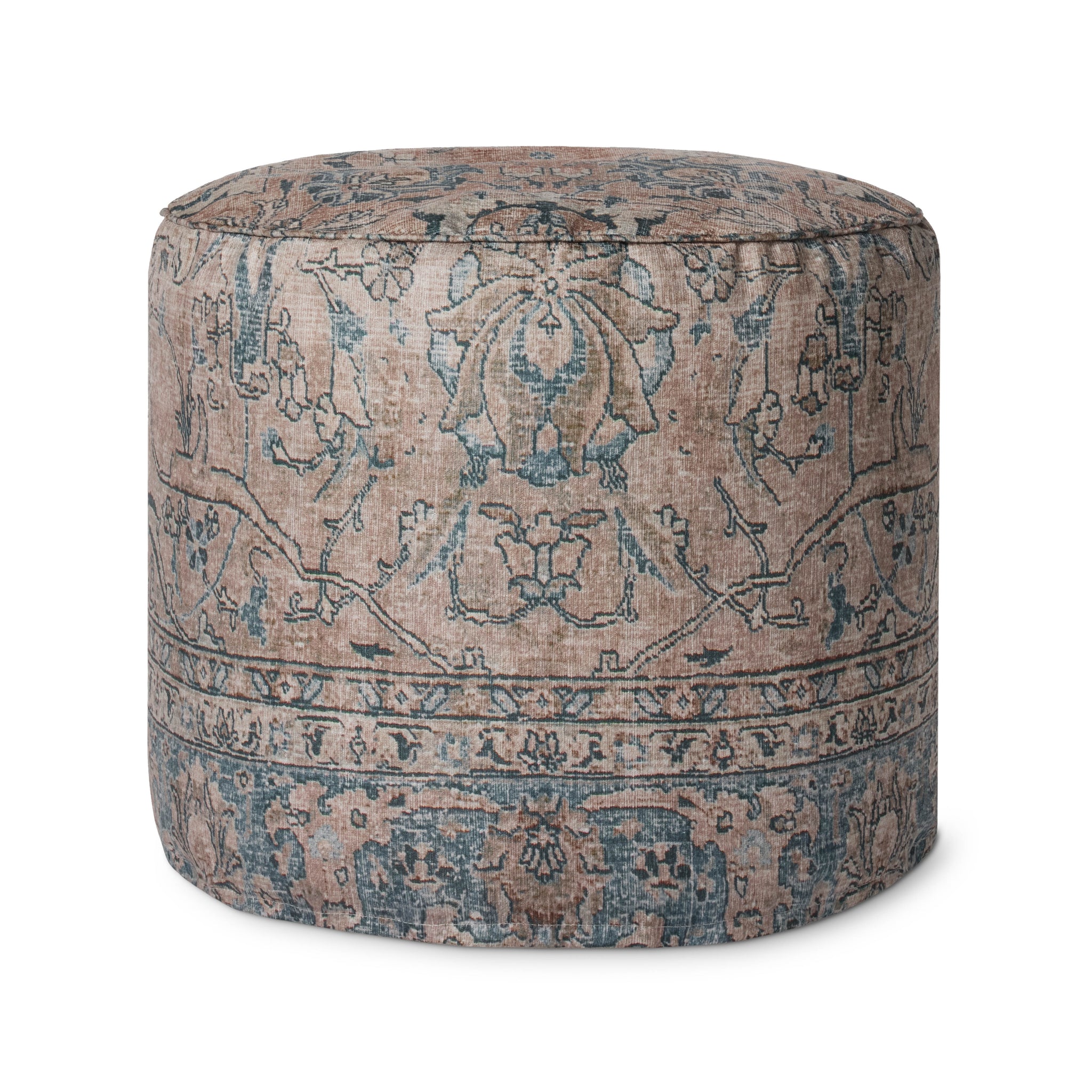 Taupe Pouf — a Loloi pouf at Laurie Yapp Home.
