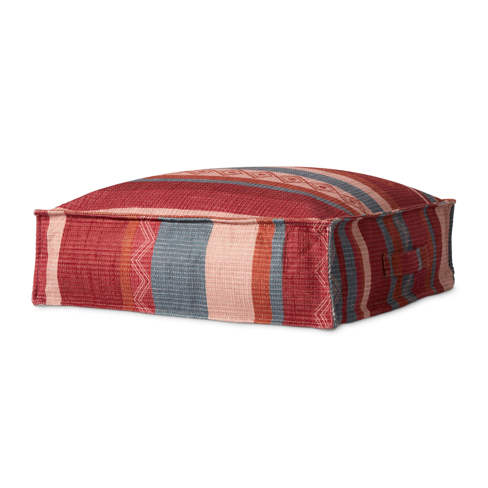 Poufs Red / Pink — a Loloi pouf at Laurie Yapp Home.