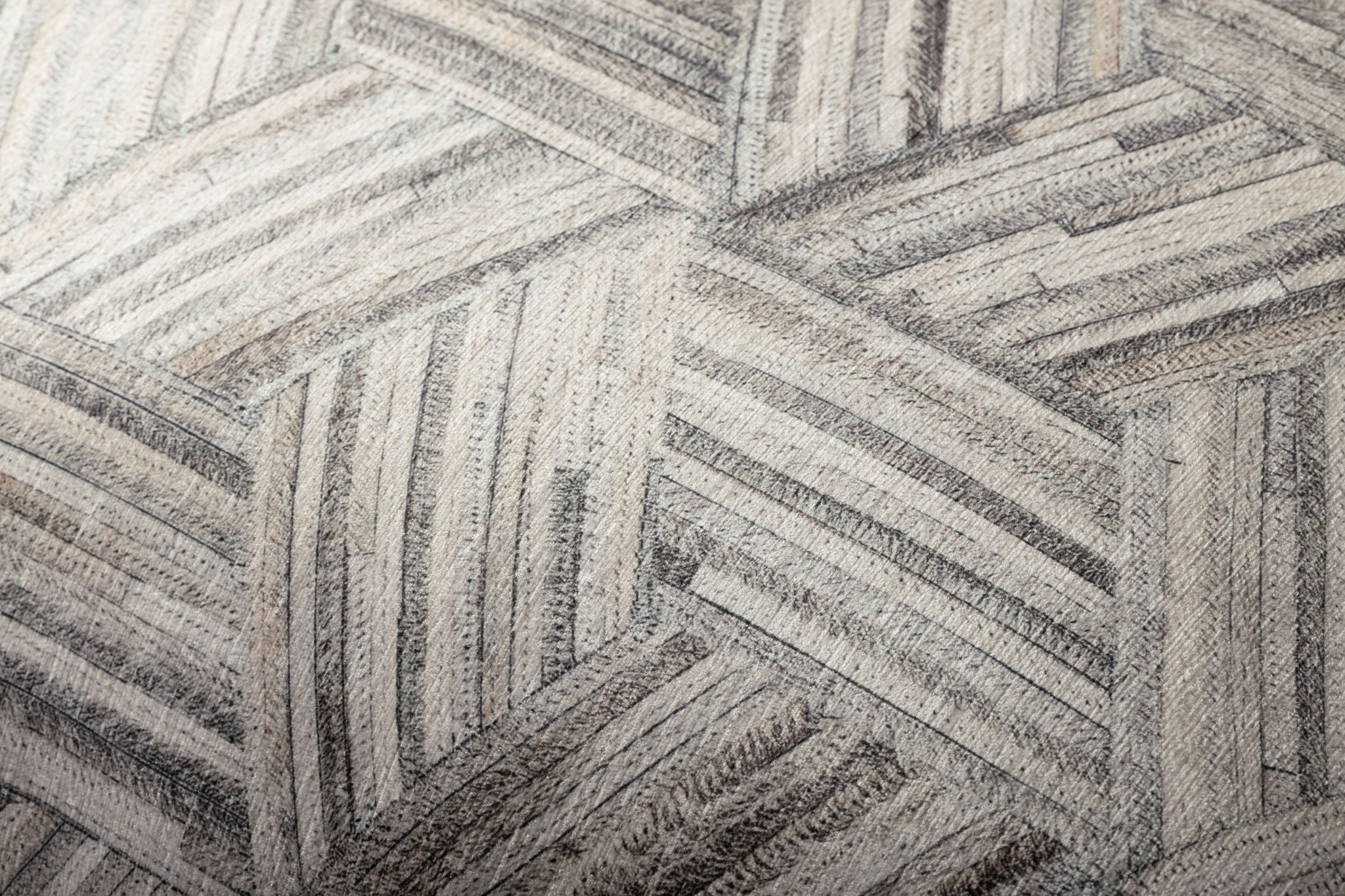 Grey / Multi Pillow (Pattern 2) shown from a different angle to reveal its pattern.