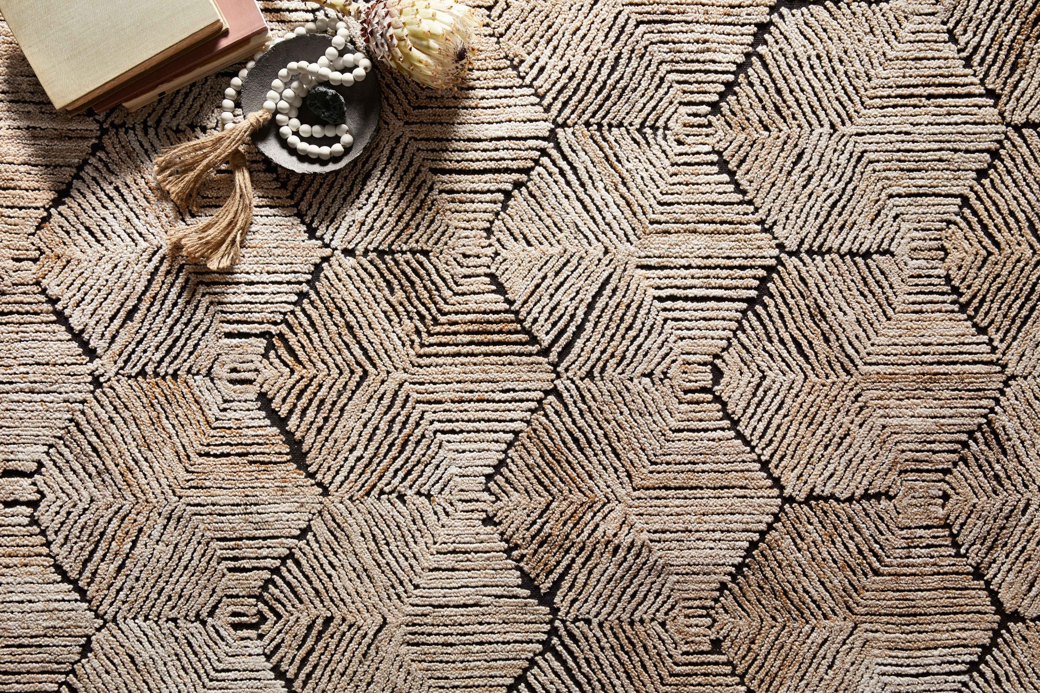 Prescott Beige shown from a different angle to reveal its pattern.