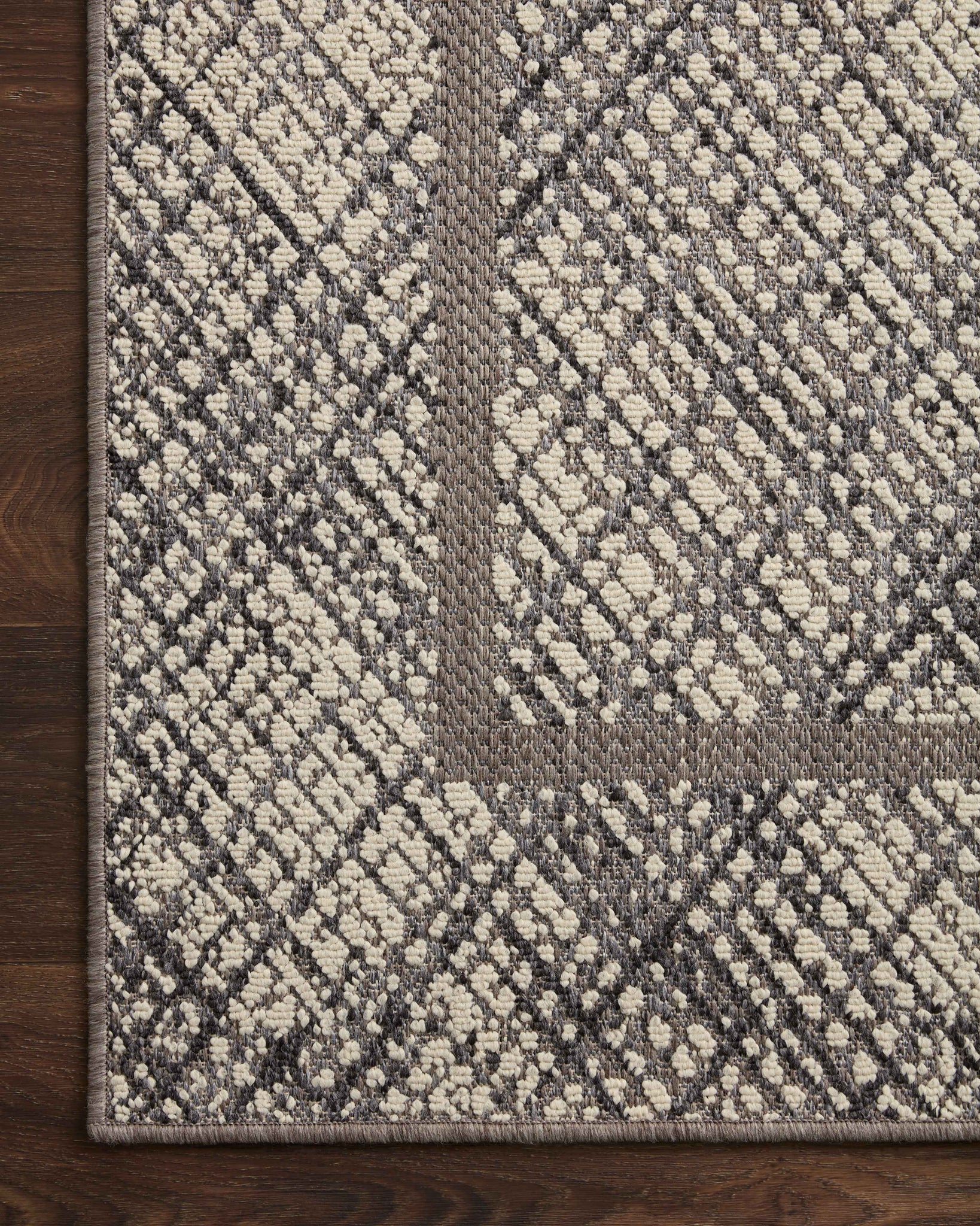 Rainier Ivory / Charcoal shown from a different angle to reveal its pattern.