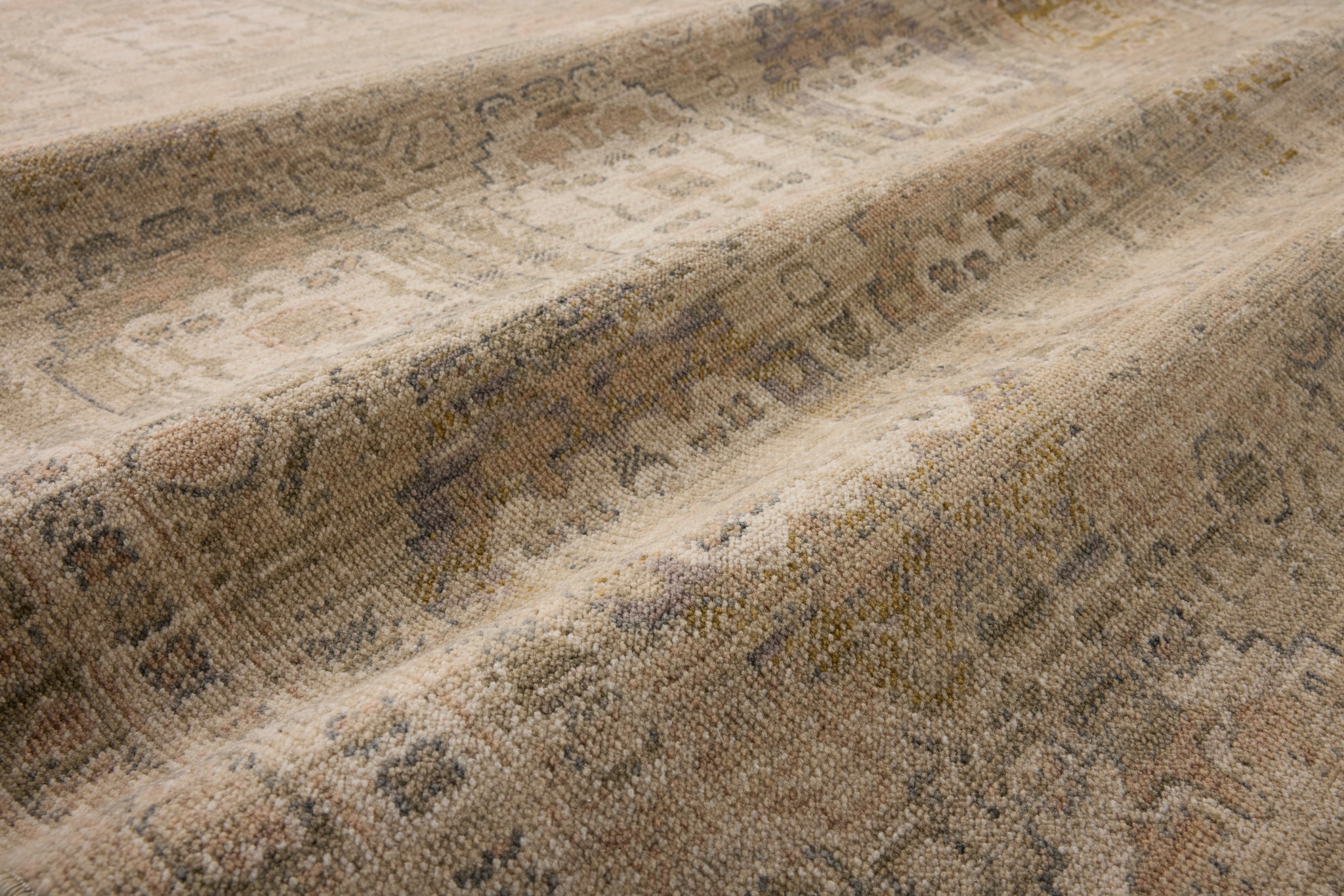 Close-up detail of the Reign Linen / Lilac showing its pile and weave.