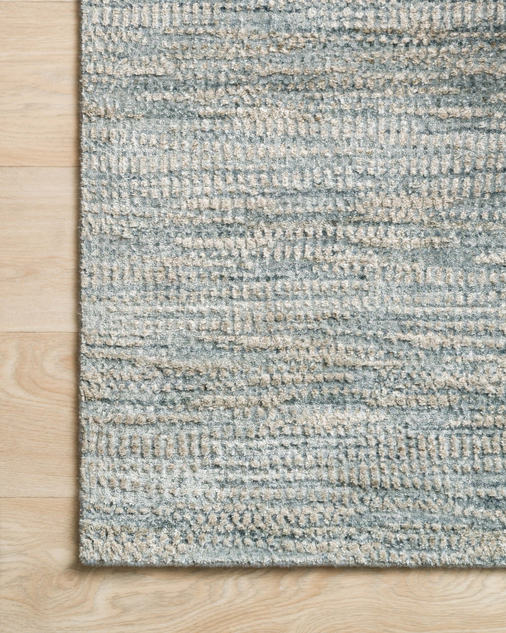 Side view of the Robin Mist rug.