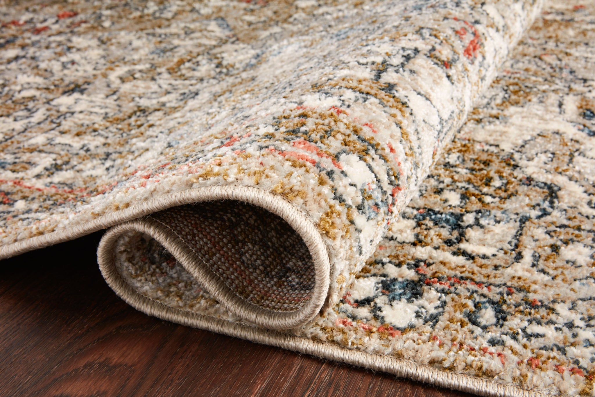 Saban Straw / Beige shown from a different angle to reveal its pattern.