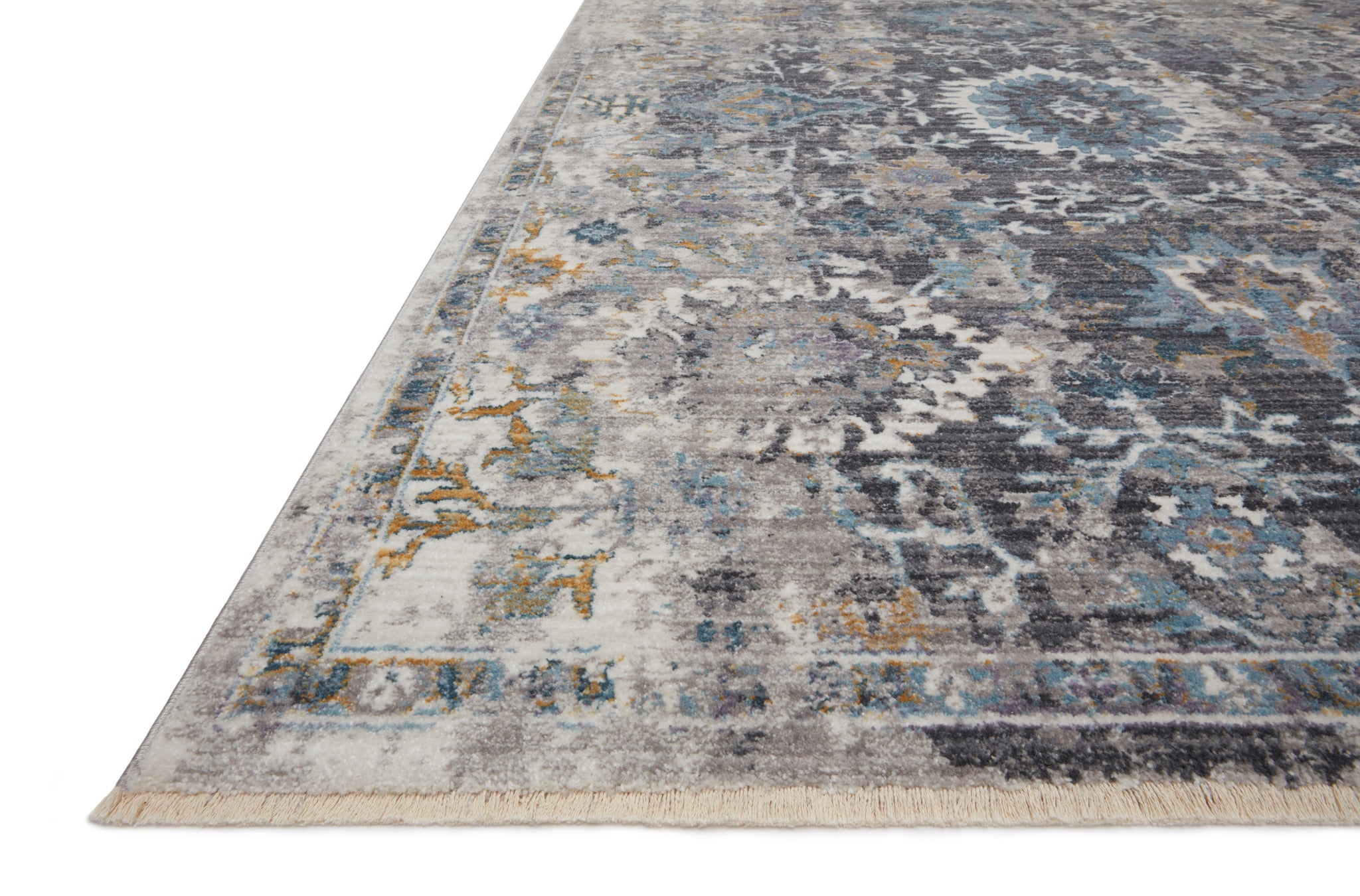 Samra Grey / Multi shown from a different angle to reveal its pattern.