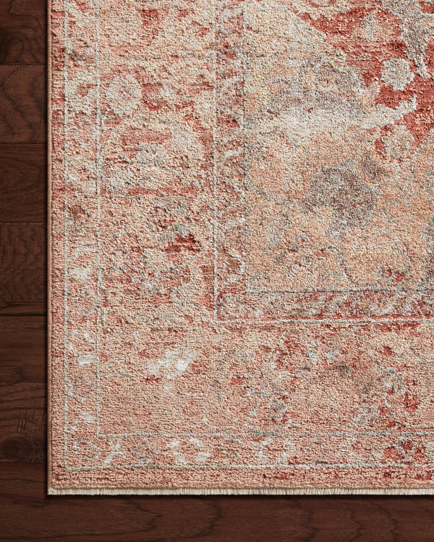 Side view of the Sonnet Spice / Multi rug.