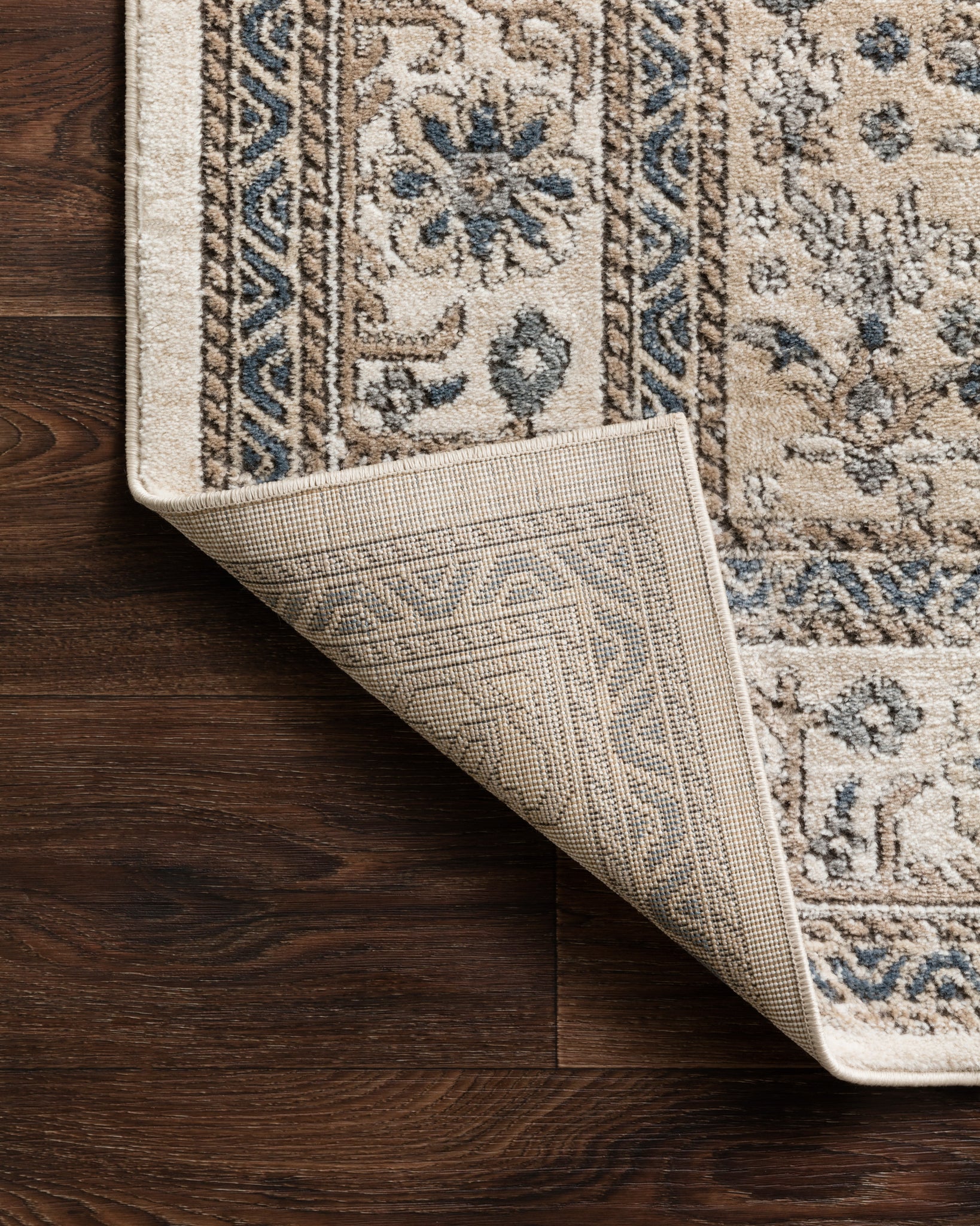 Teagan Oatmeal / Ivory shown from a different angle to reveal its pattern.