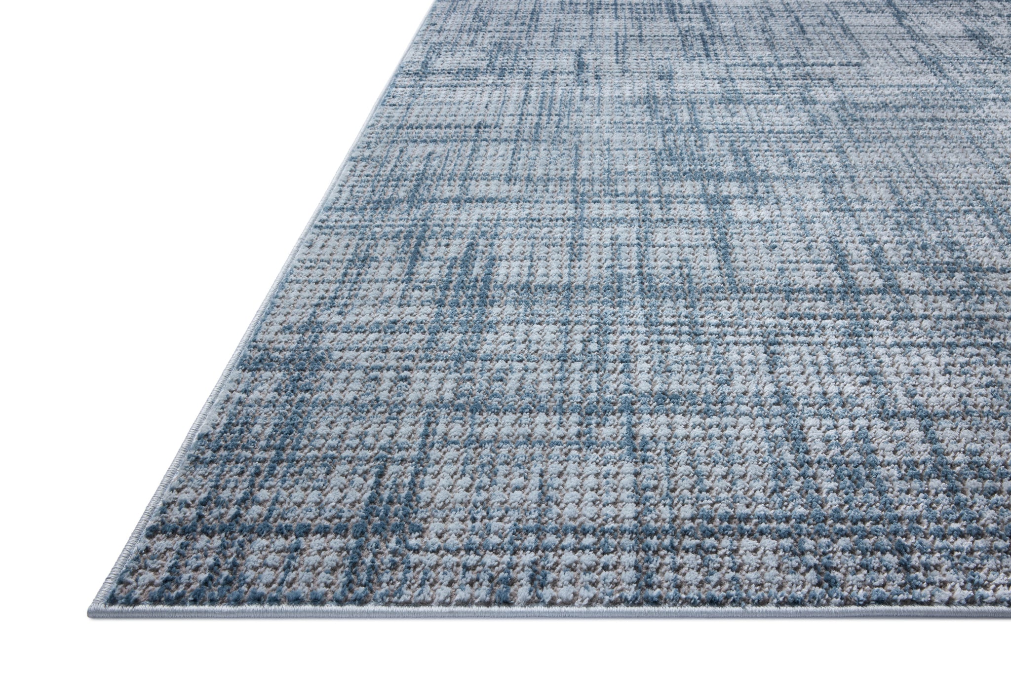Townes Grey / Denim shown from a different angle to reveal its pattern.