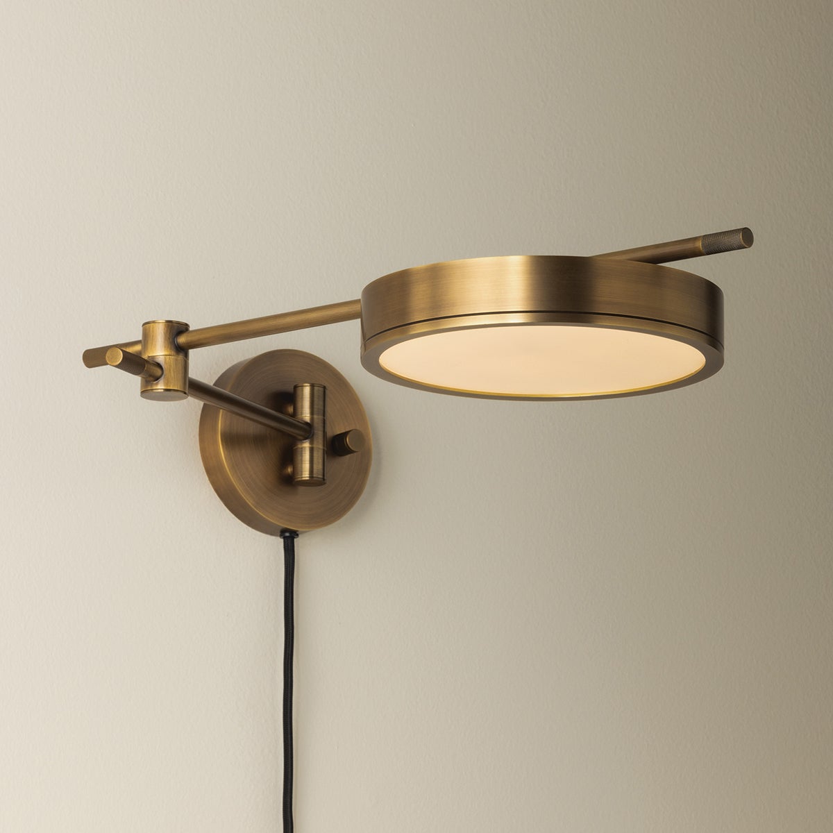 Thatcher Plug-In Sconce — a Troy plug-in sconce for bedrooms, living rooms, and reading nooks at Laurie Yapp Home.