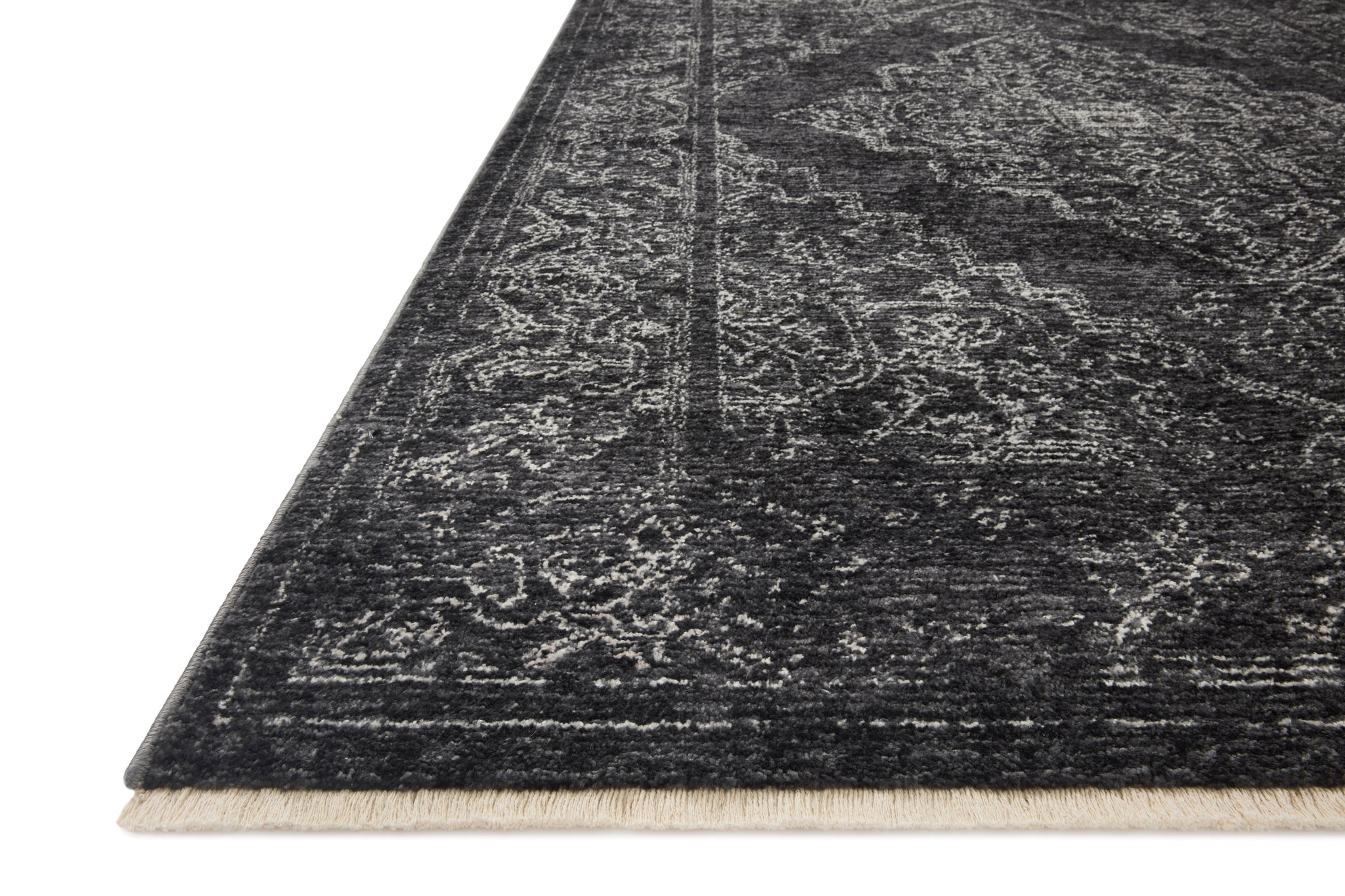 Vance Charcoal / Dove (Pattern 1) shown from a different angle to reveal its pattern.