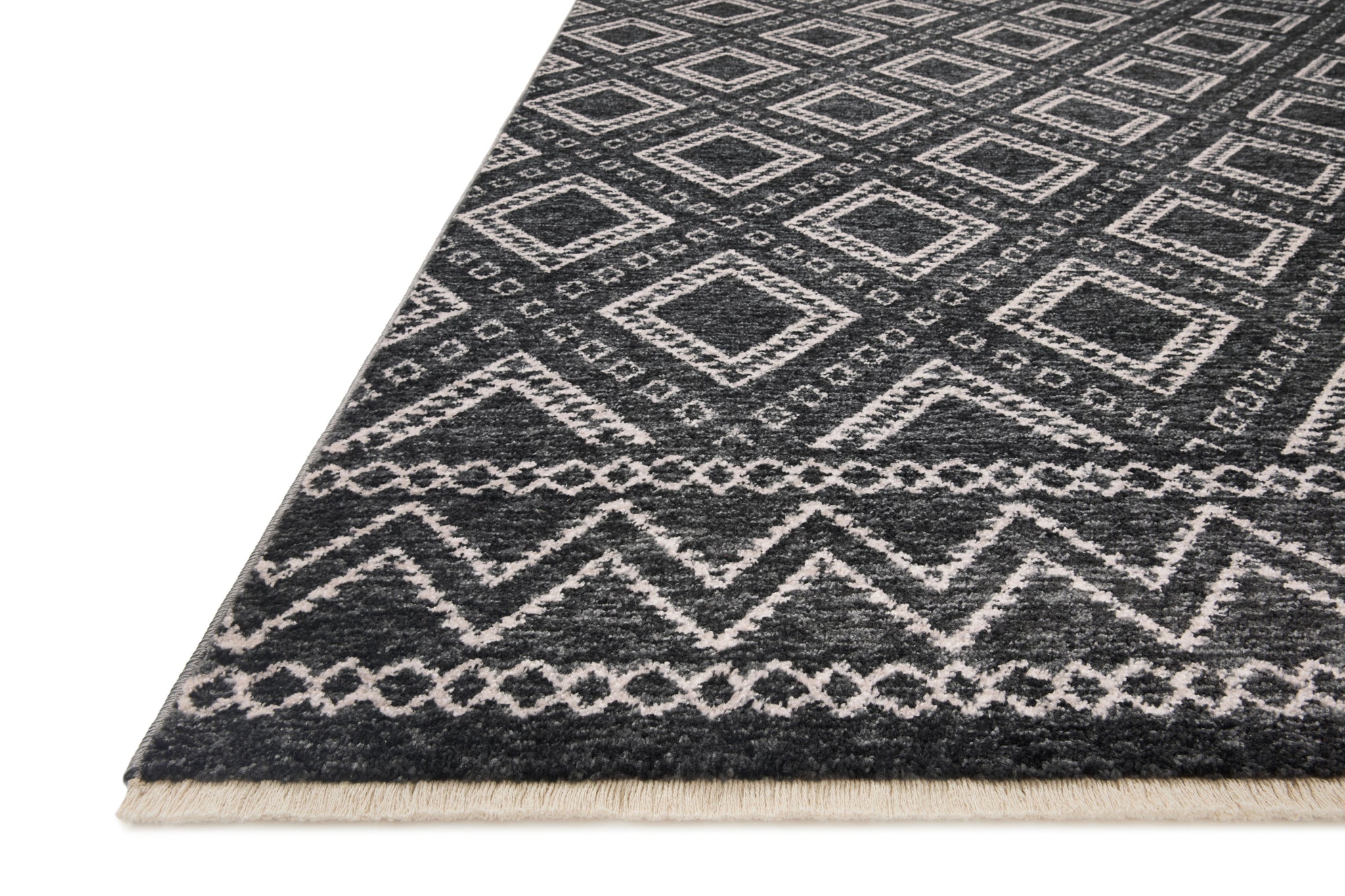 Vance Charcoal / Dove (Pattern 3) shown from a different angle to reveal its pattern.