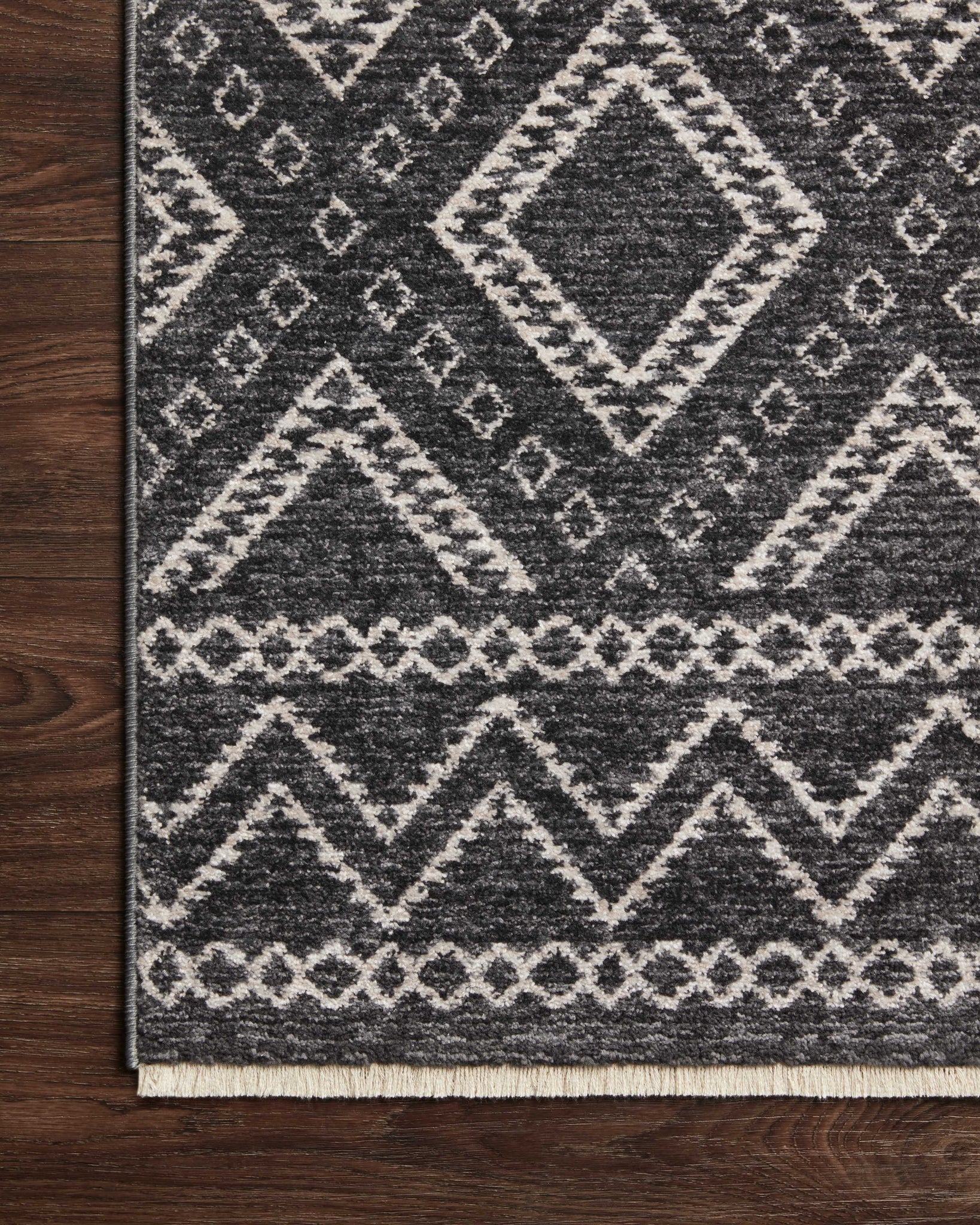 Vance Charcoal / Dove (Pattern 3) shown from a different angle to reveal its pattern.