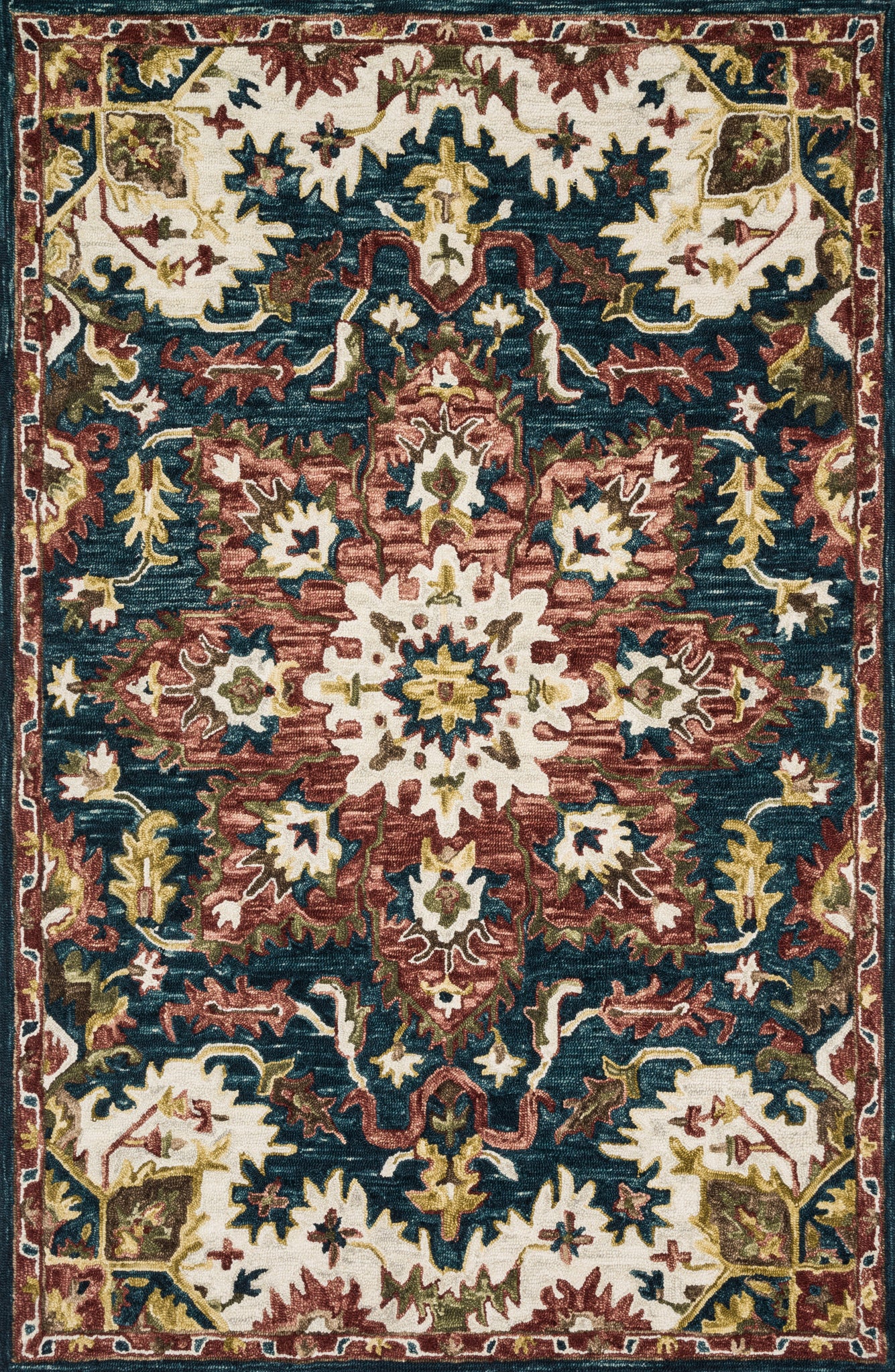 Victoria Teal / Raspberry — a Loloi rug at Laurie Yapp Home.