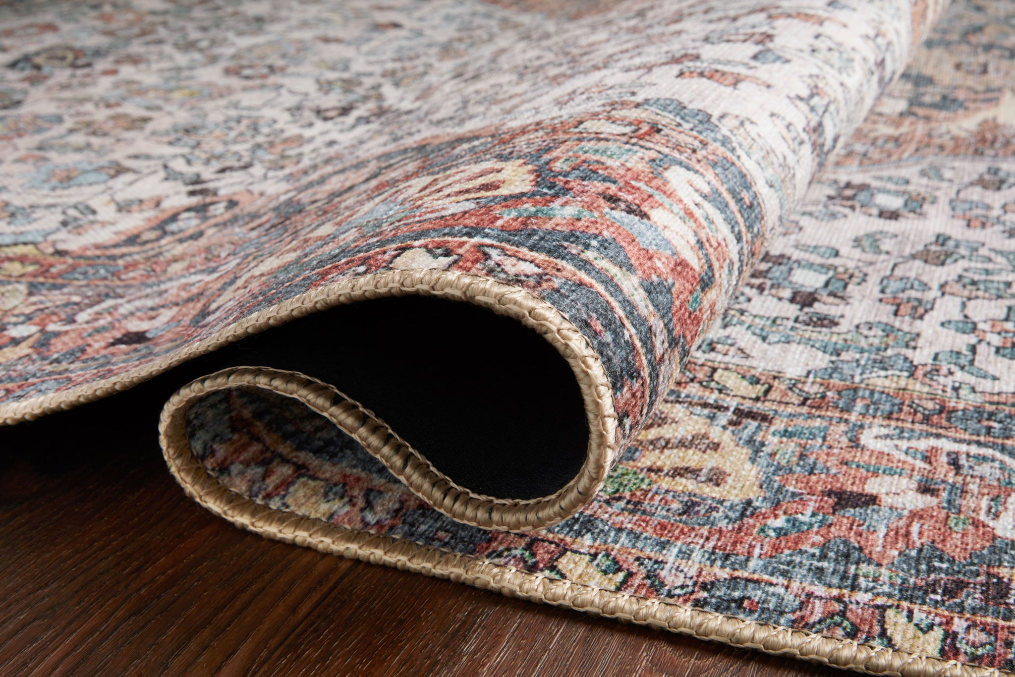Wynter Red / Multi shown from a different angle to reveal its pattern.