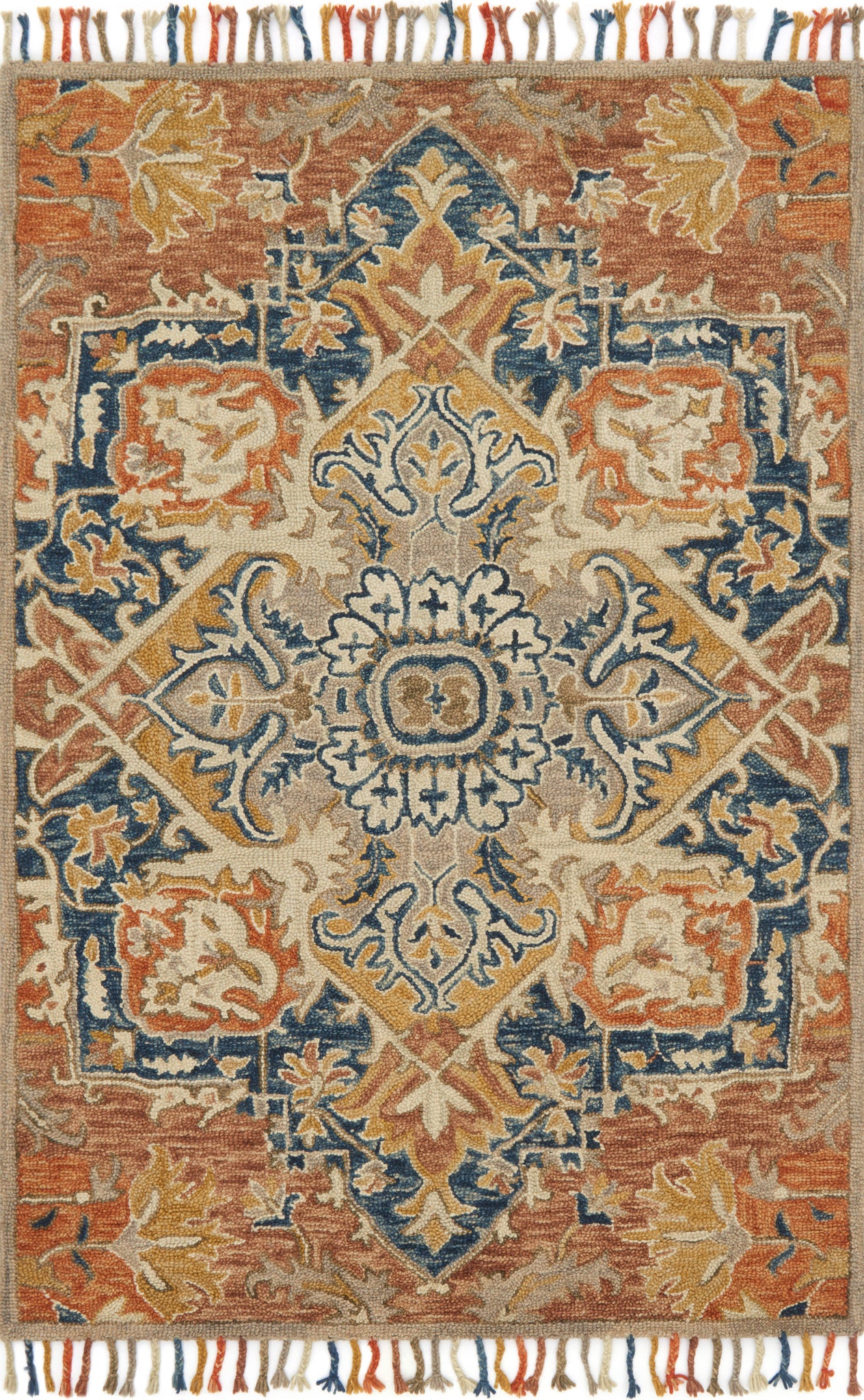 Zharah Rust / Blue — a Loloi rug at Laurie Yapp Home.