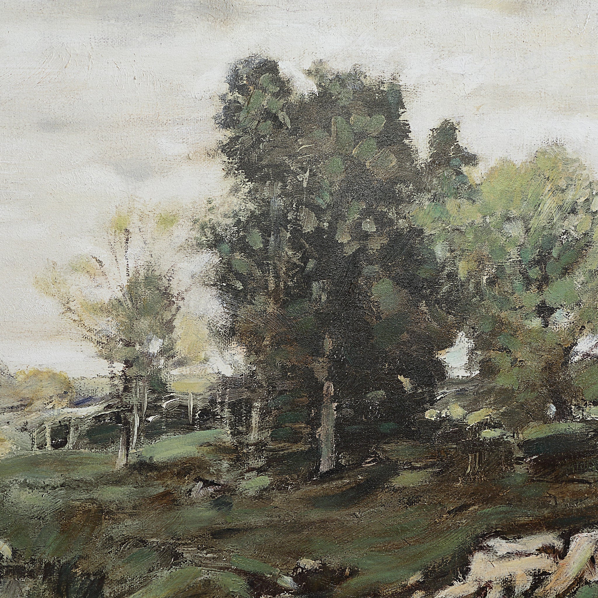 Close-up of Nature canvas art by Renwil highlighting detailed trees and foliage.