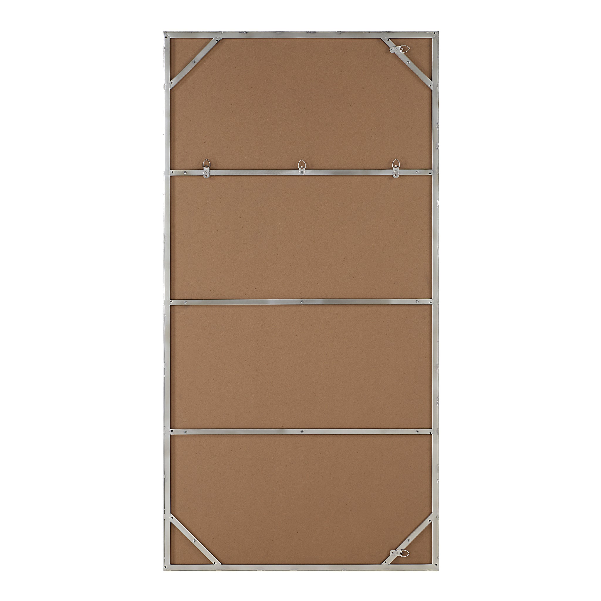 Orrin mirror by Renwil, back view showing the mounting hardware and frame structure.