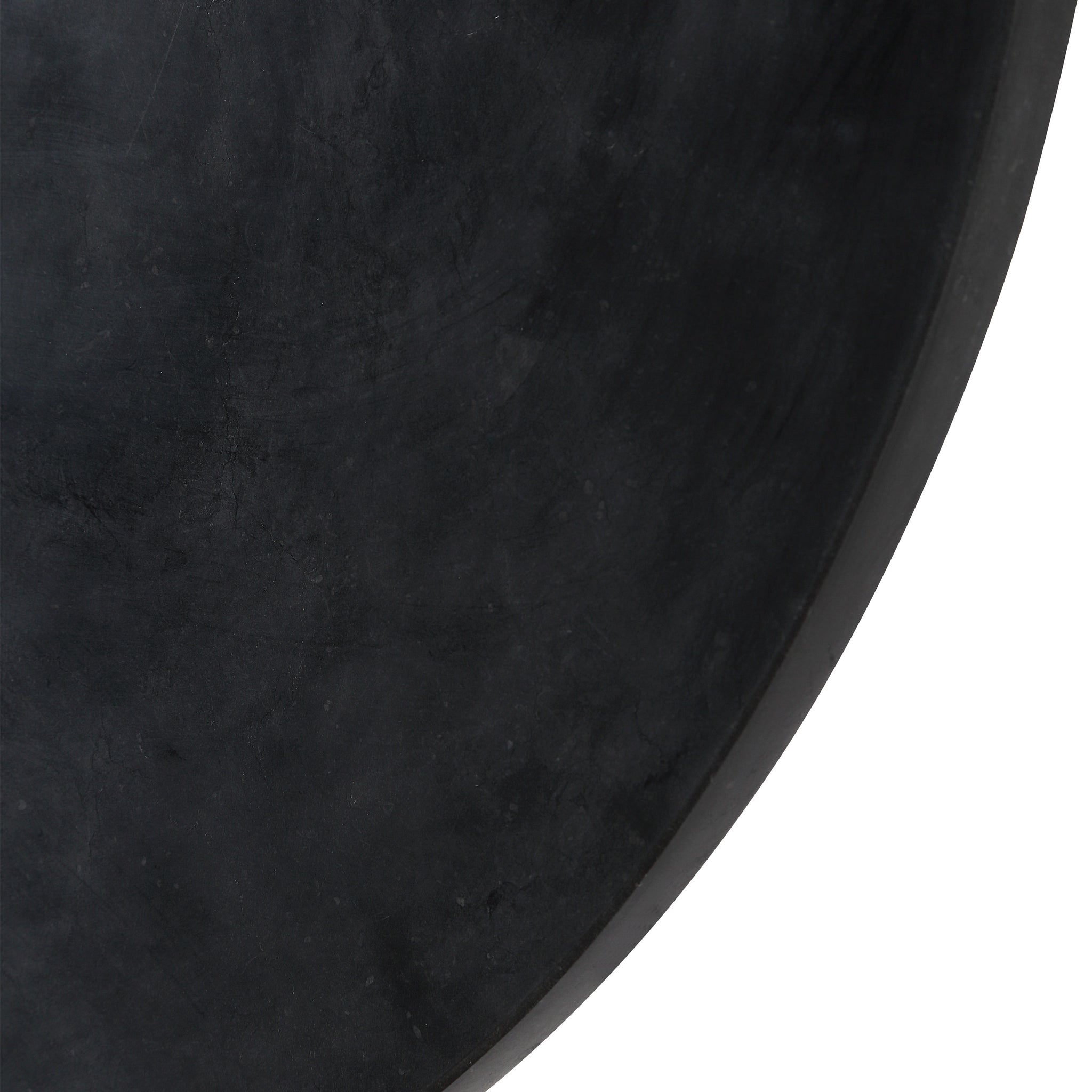 Darnay Wall Clock featuring a sleek, round black surface with a matte finish and subtle texture.