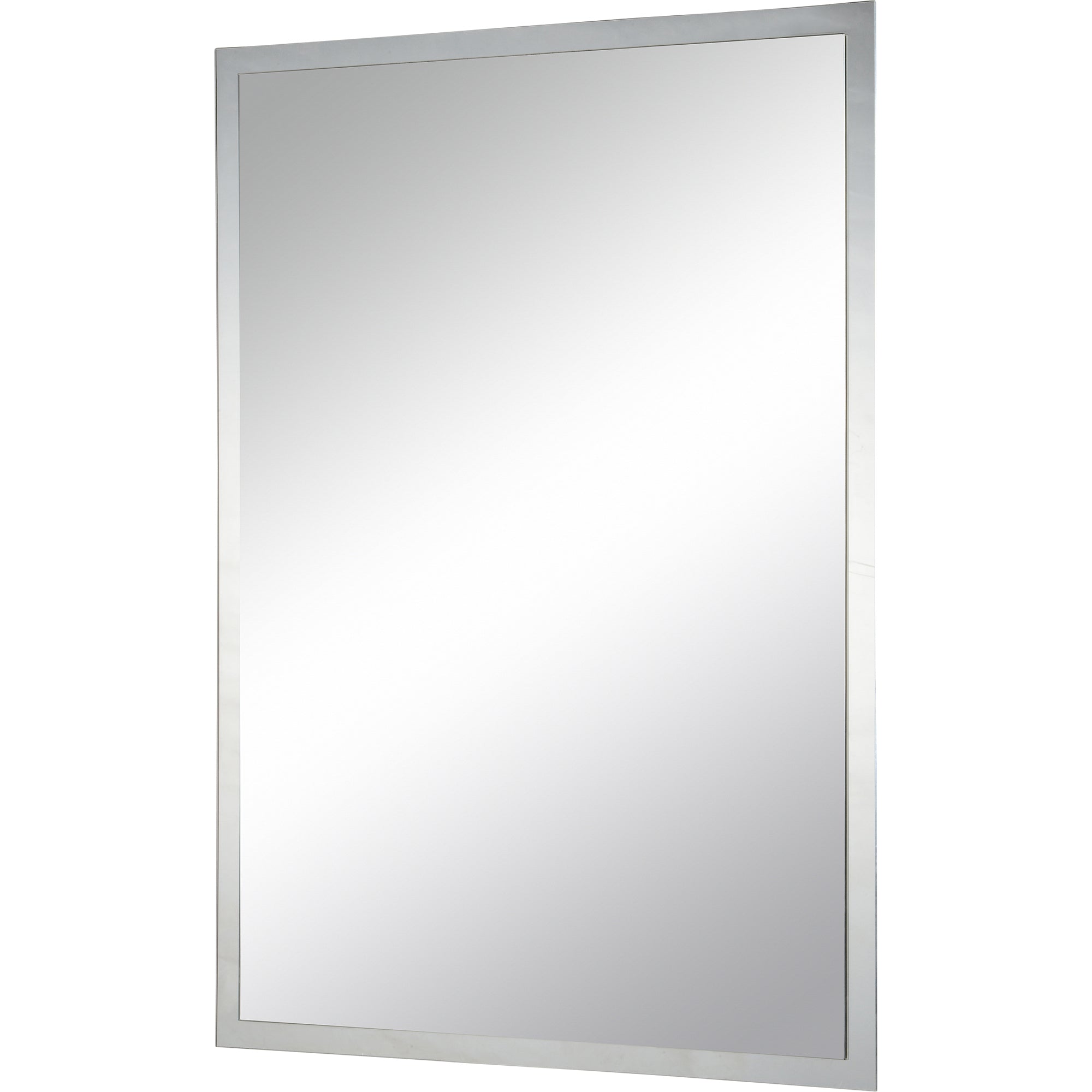 Asset Wall Mirror by Renwil featuring a modern silver frame and clear glass surface