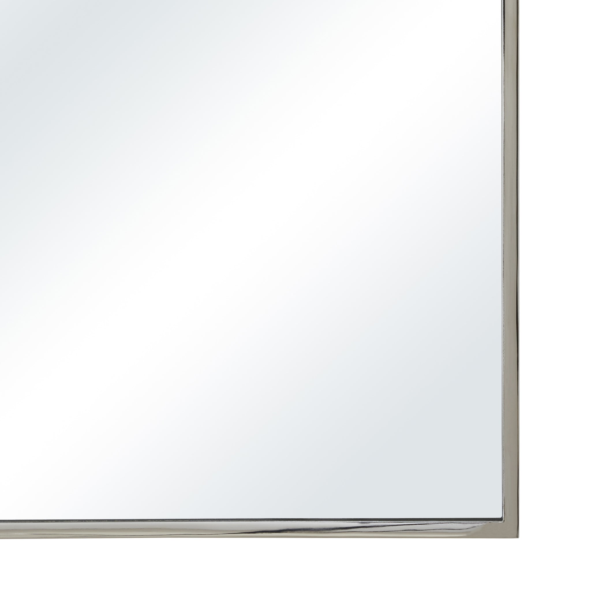 Jackline mirror close-up, showcasing a sleek silver frame and clear reflective surface.