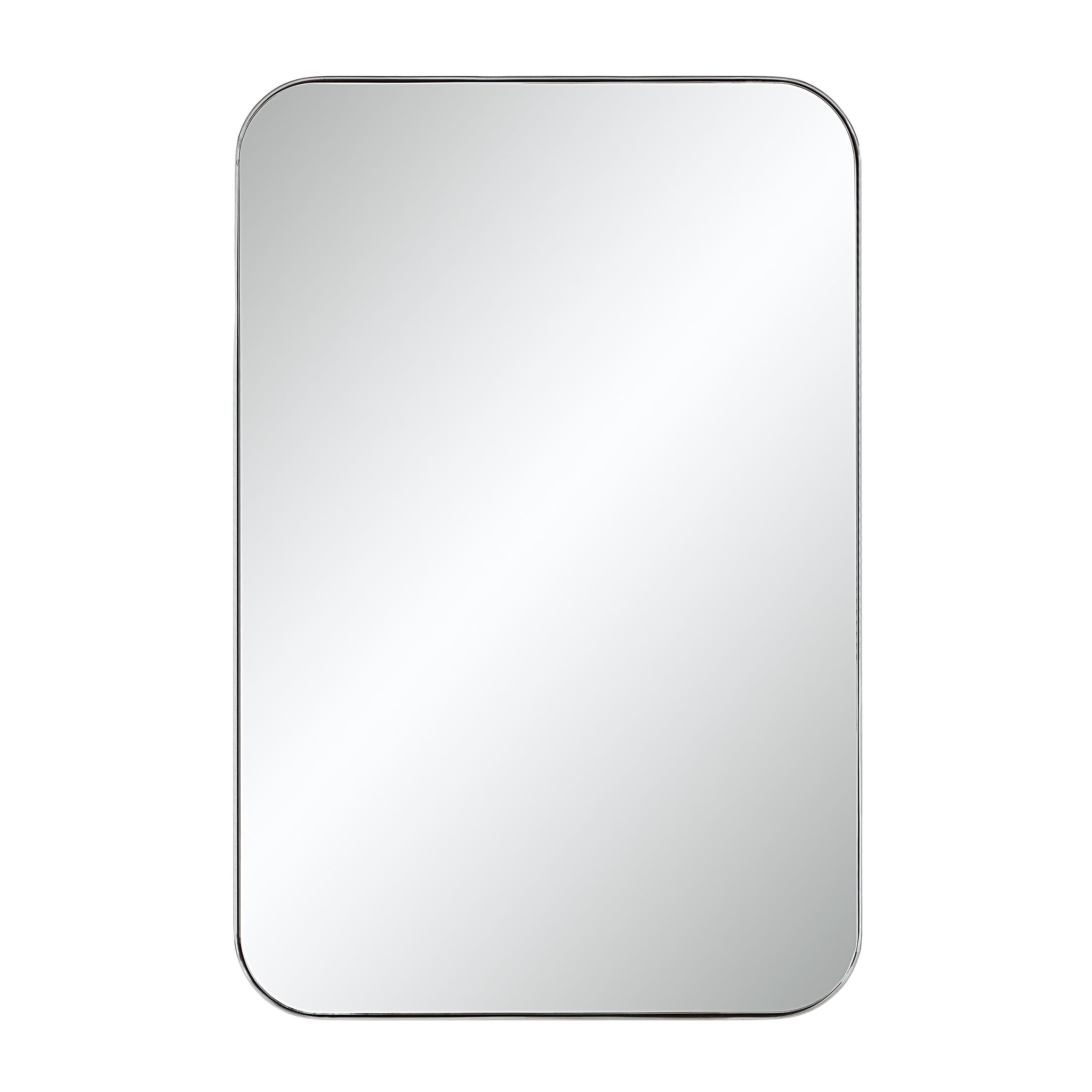 Louvas mirror by Renwil, rectangular shape with rounded corners, clear reflective surface