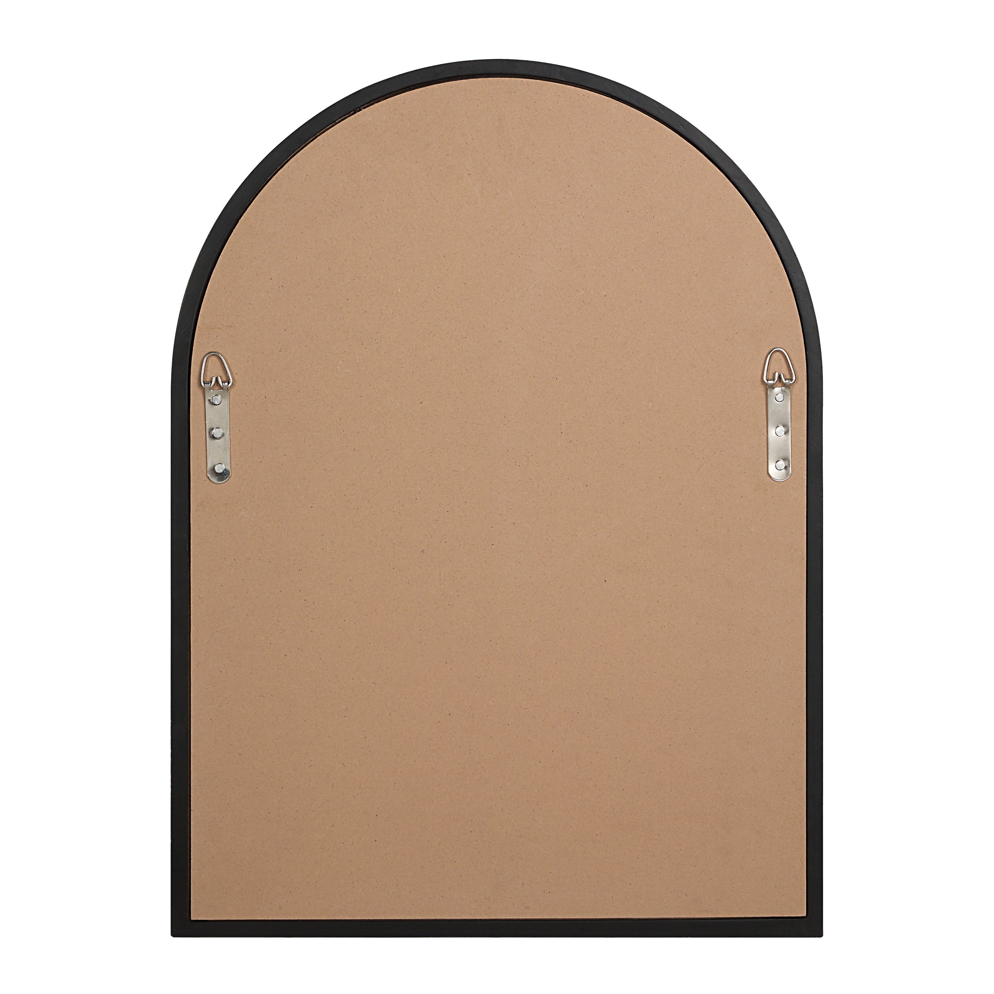 Back view of Olfito mirror showing a brown backing with hanging hardware.