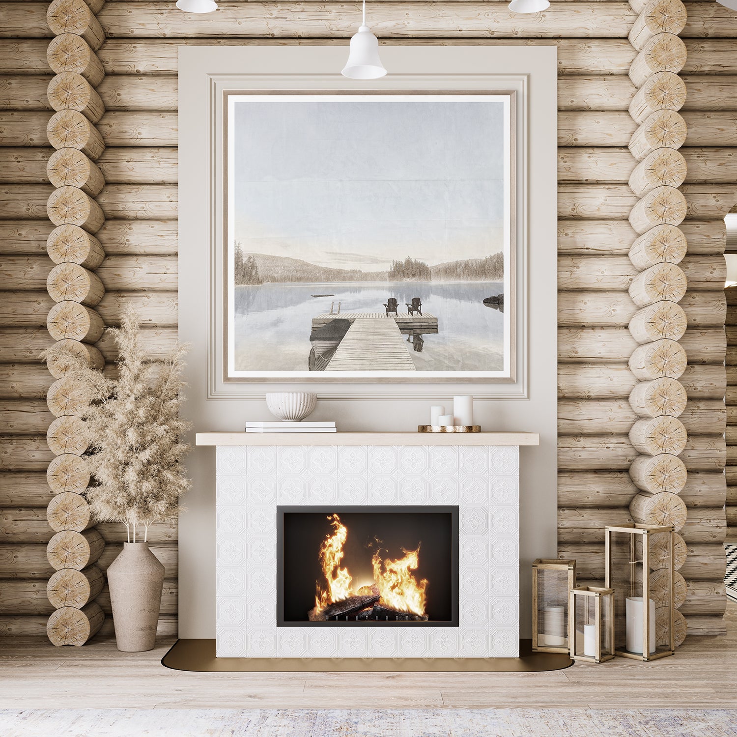 angle view of Idyllic Lake luxury Artwork