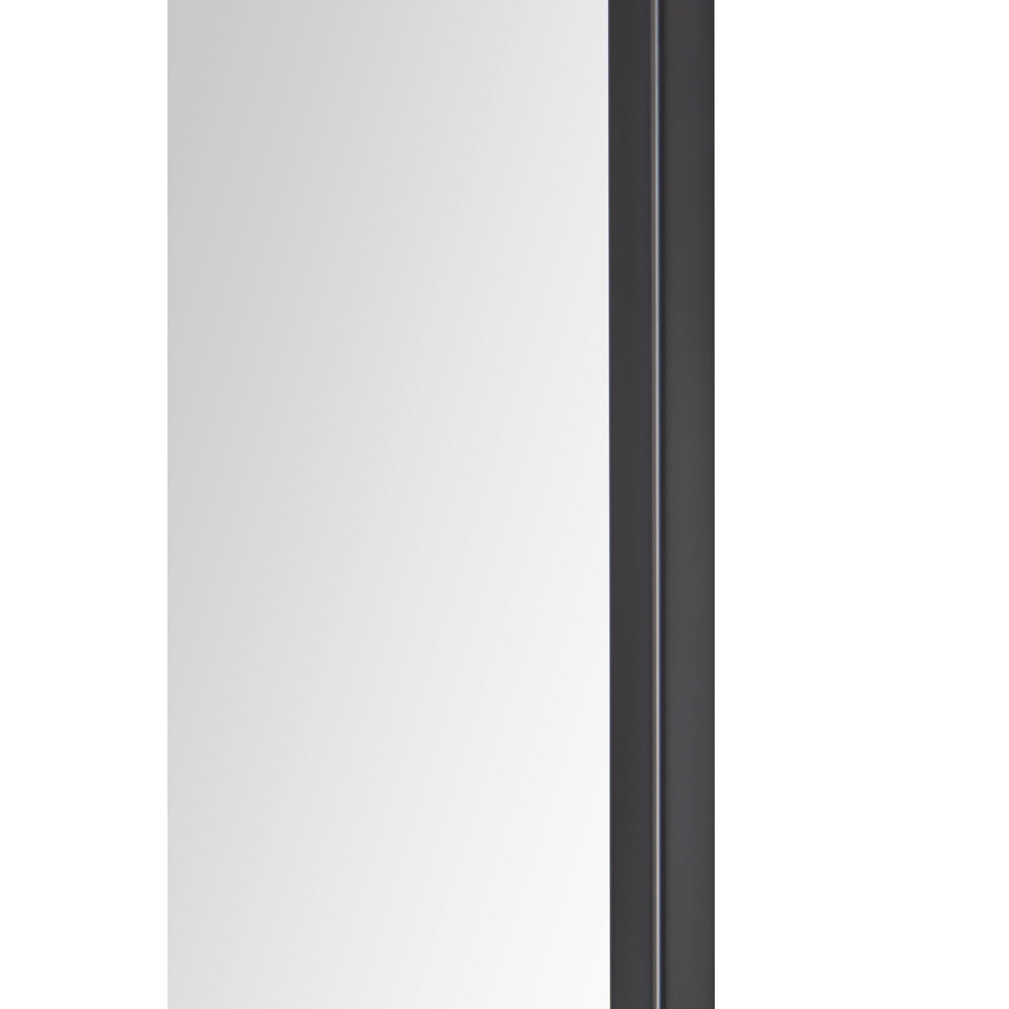 Jackline Wall Mirror with a sleek black frame and a reflective surface