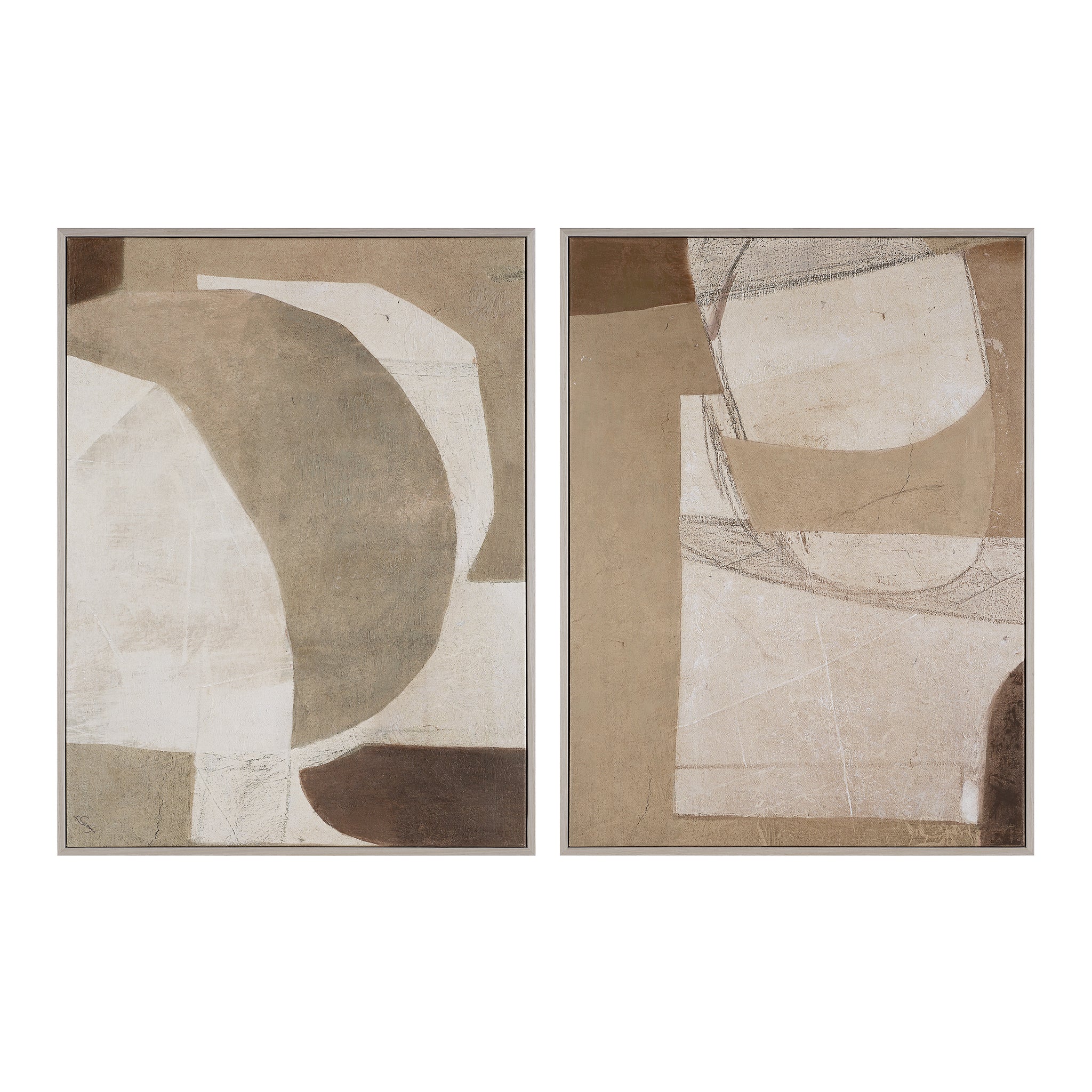 Renwil Marlon, Tangelo & Alcea Abstract Trio Bundle