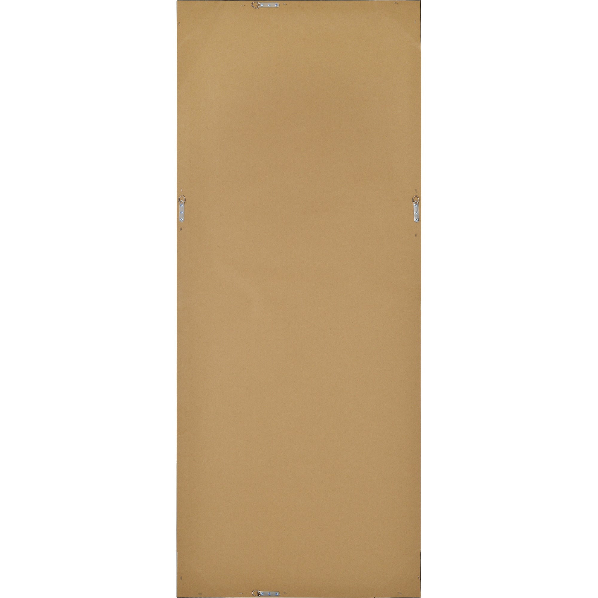 Back view of Delacorte Wall Mirror showing a smooth brown backing.