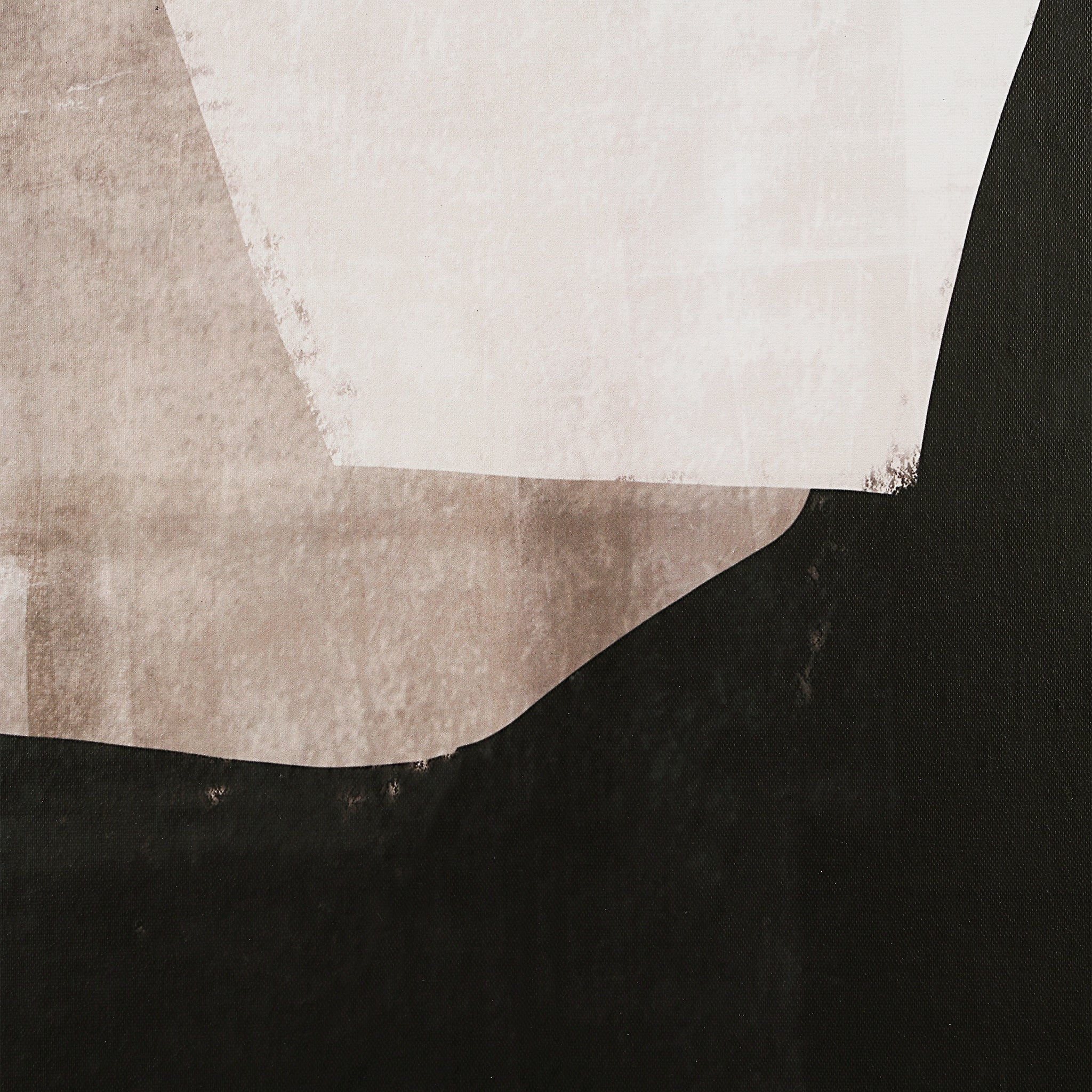 Watson wall decor showing an abstract design with beige and black shapes on a textured background.