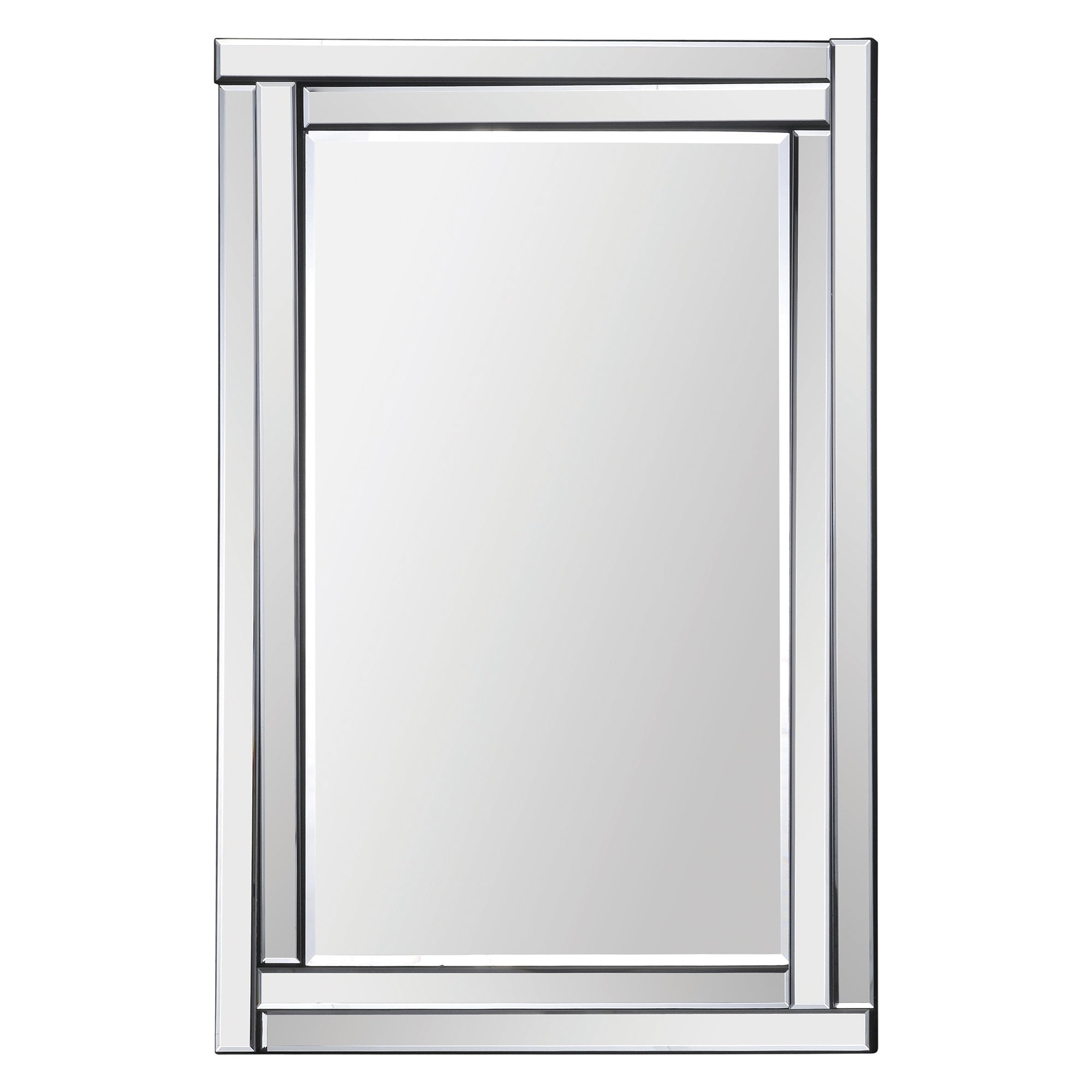 Ava Wall Mirror by Renwil with a sleek chrome frame and rectangular reflective surface.