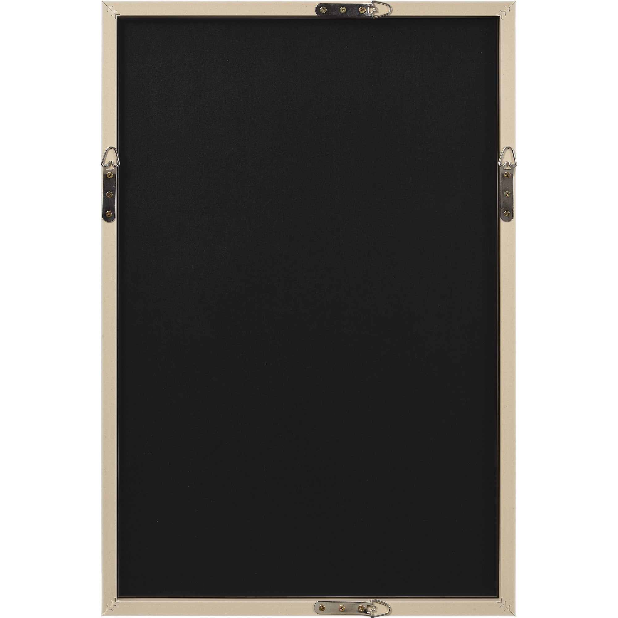 Back view of Pathfinder wall art showing a black backing with hanging hardware.