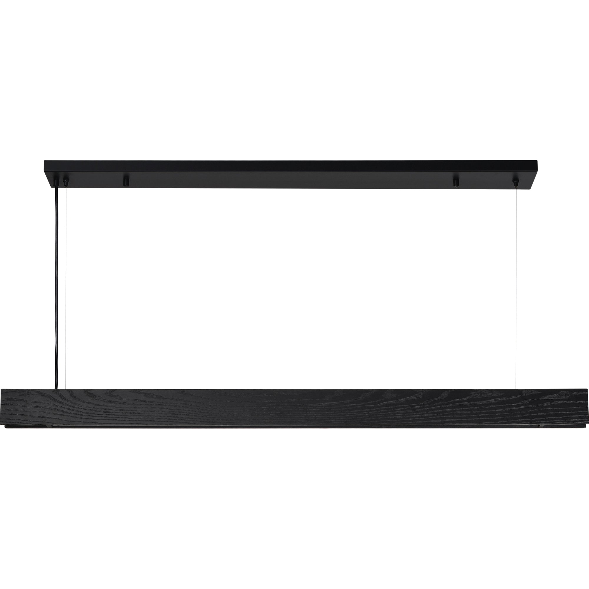 Taya Ceiling Fixture by Renwil, linear black wood design, front view