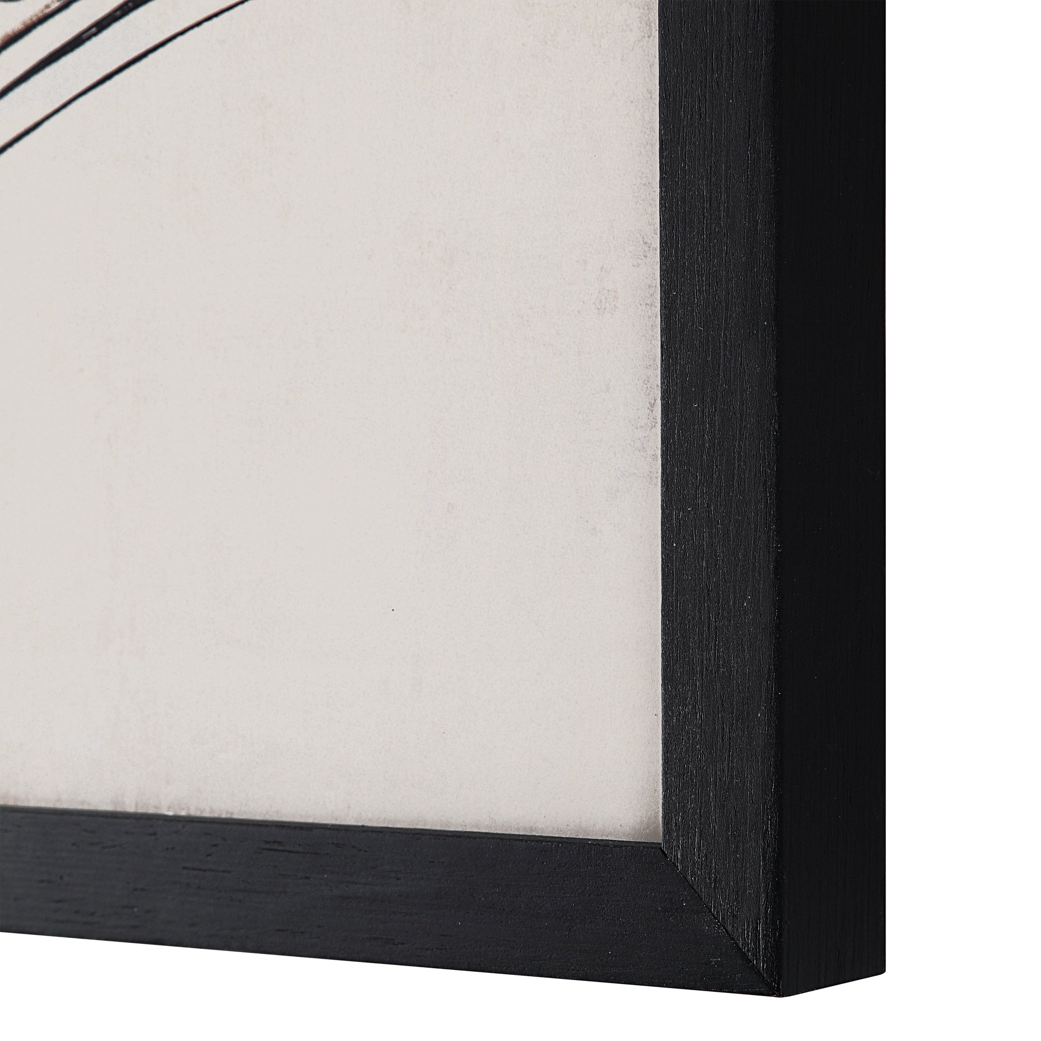 Basset canvas art with a black frame, highlighting floral details and texture