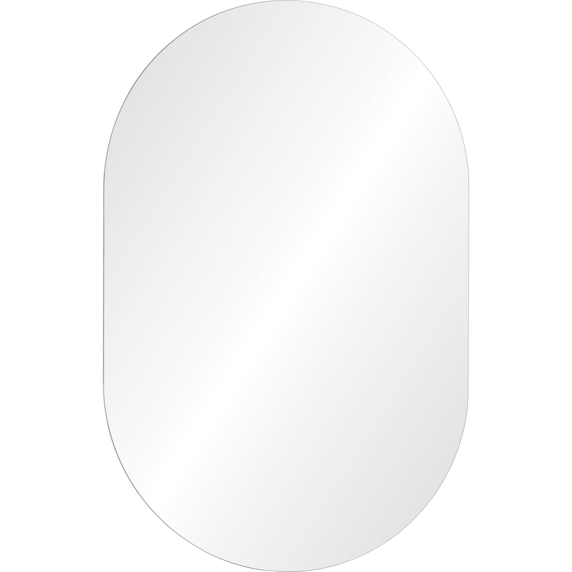 Salta mirror by Renwil, oval shape with a smooth reflective surface, minimalist design.