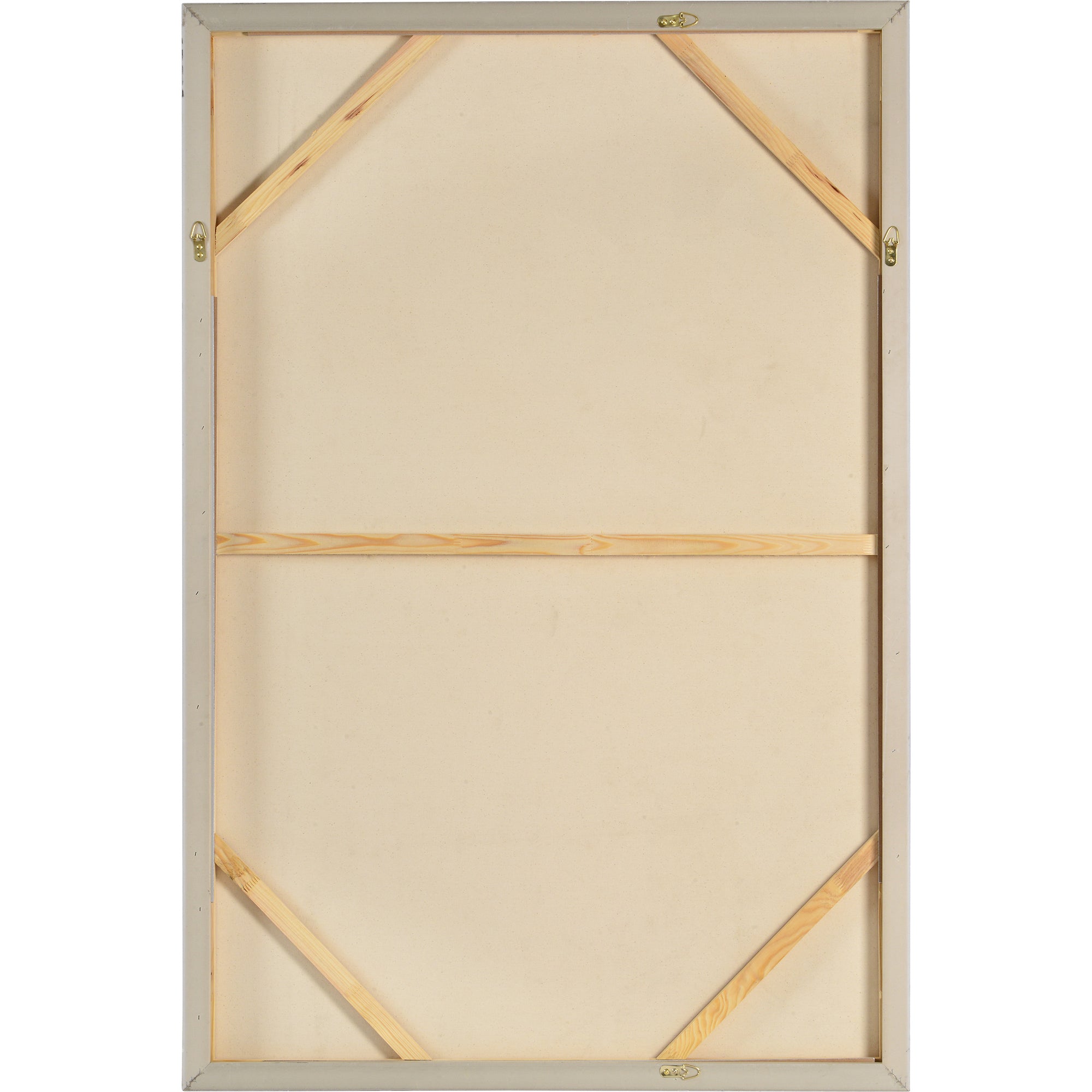 Back view of Westmount canvas art showing the wooden frame and canvas support.