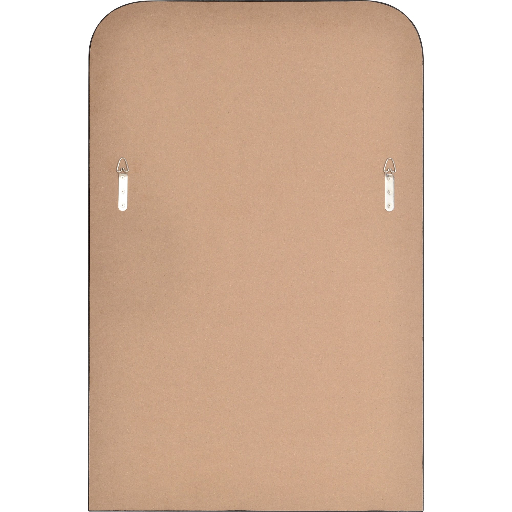 Back view of Jackline Wall Mirror showing brown backing and mounting hardware.