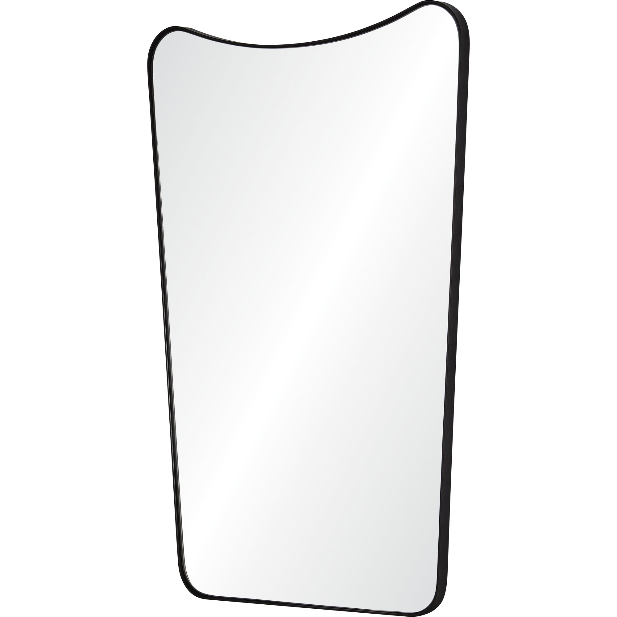 Nashua Wall Mirror featuring a sleek design, black outline, and clear glass reflection